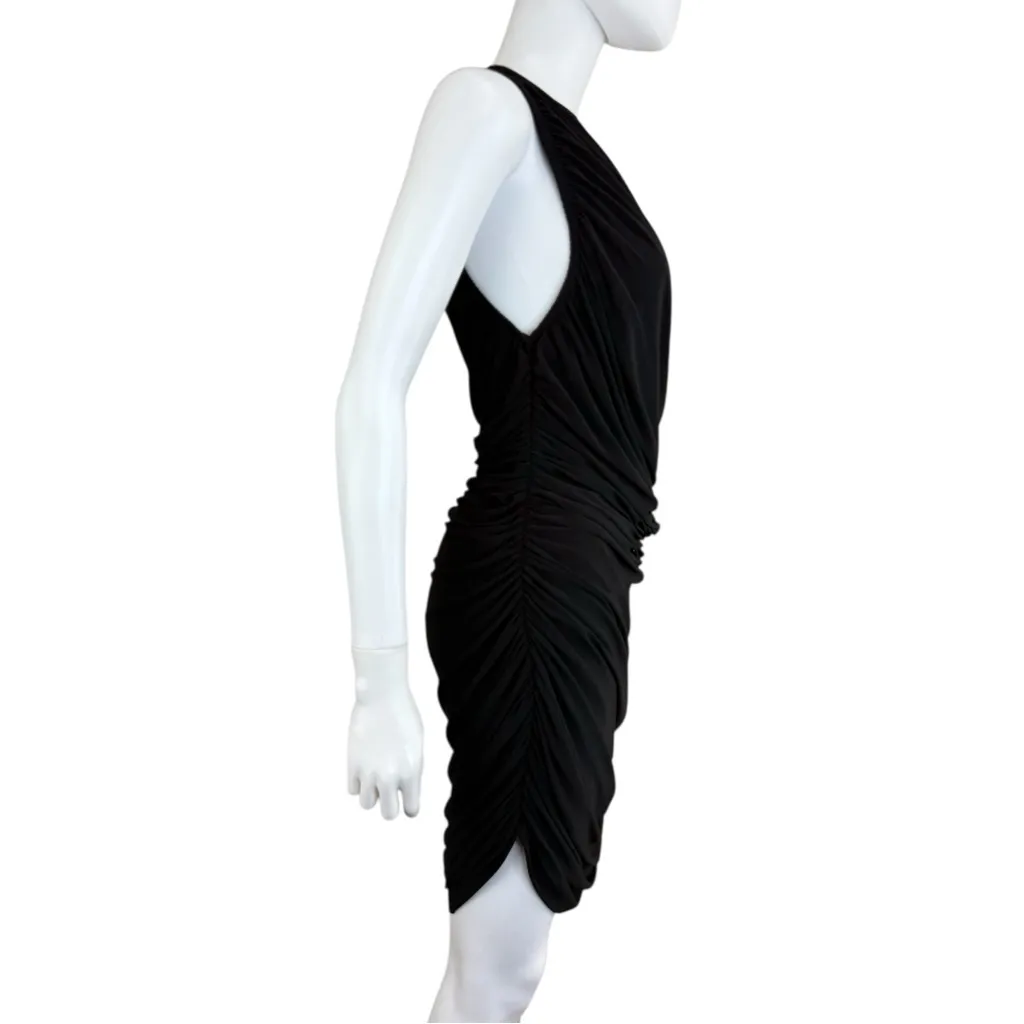 NORMA KAMALI NWT Black One Shoulder Diana Mini Dress Size M - Image 4