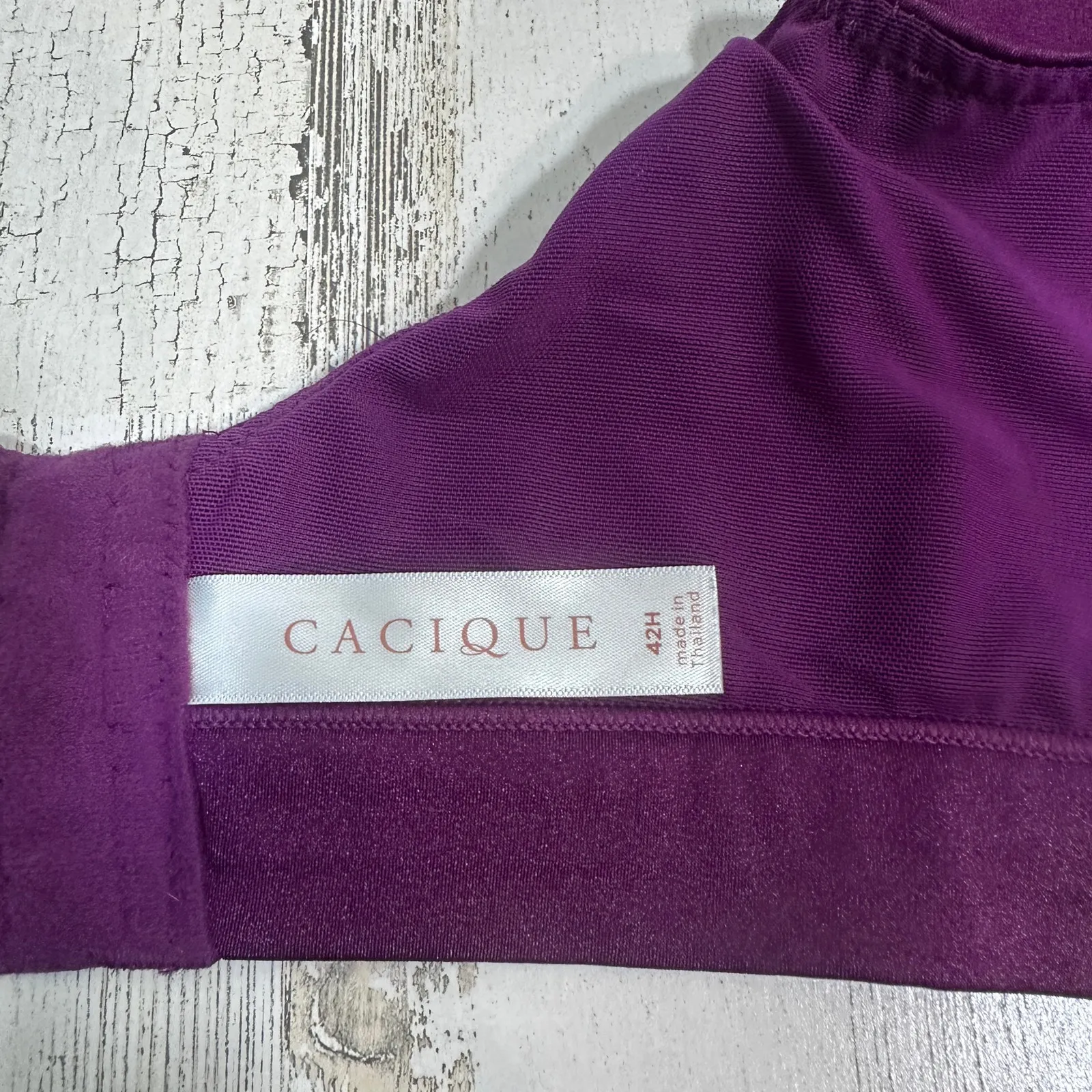 Cacique 42H Plum No-Wire Bra MSRP $50 Comfort Bliss Lightly Lined - Image 3