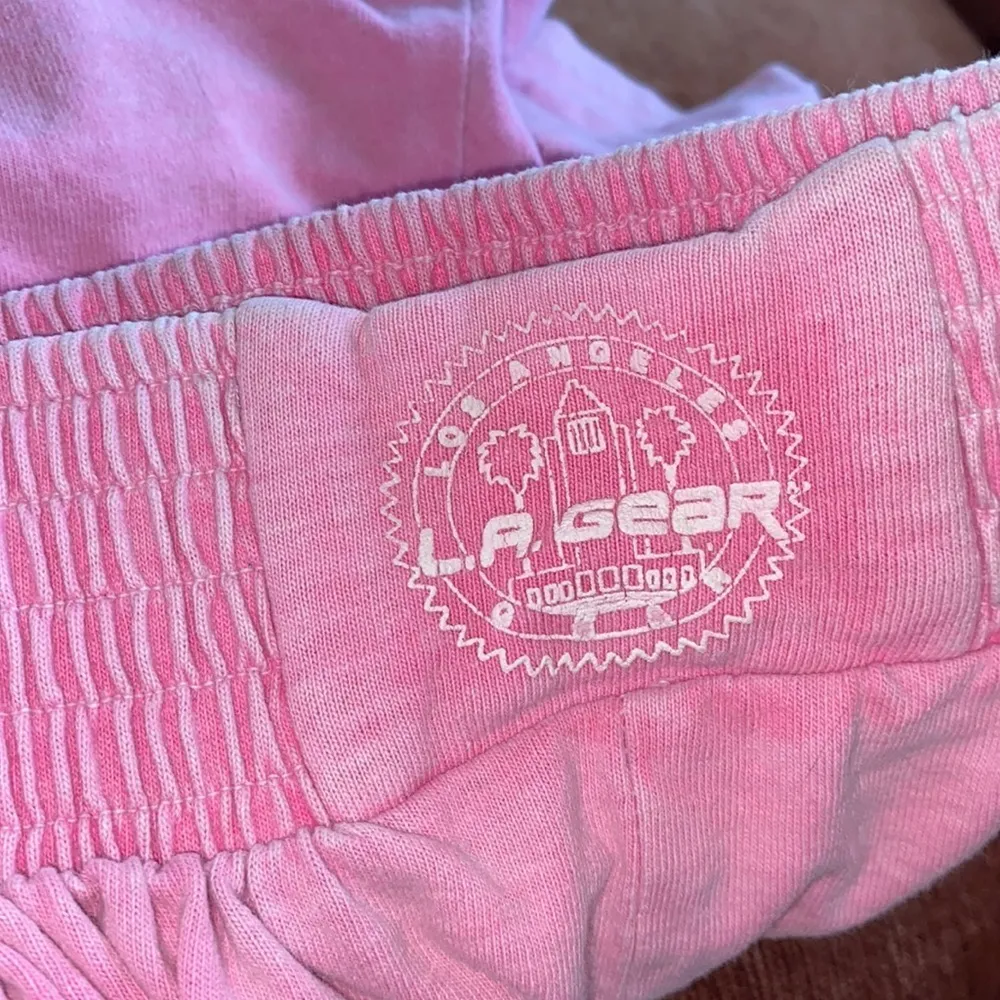 LA Gear shorts pink burnout medium stretch waistband pockets vintage - Image 7