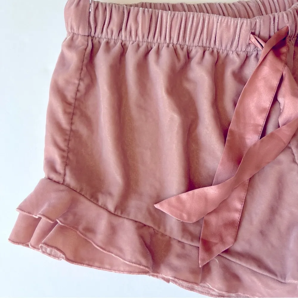 Victoria’s Secret Crushed Velvet Ruffle Pajama Shorts Size Medium - Image 7