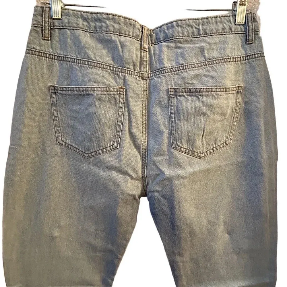 Daisy Street Women's XL High-Waisted Straight Jeans Light Blue Denim - Image 7