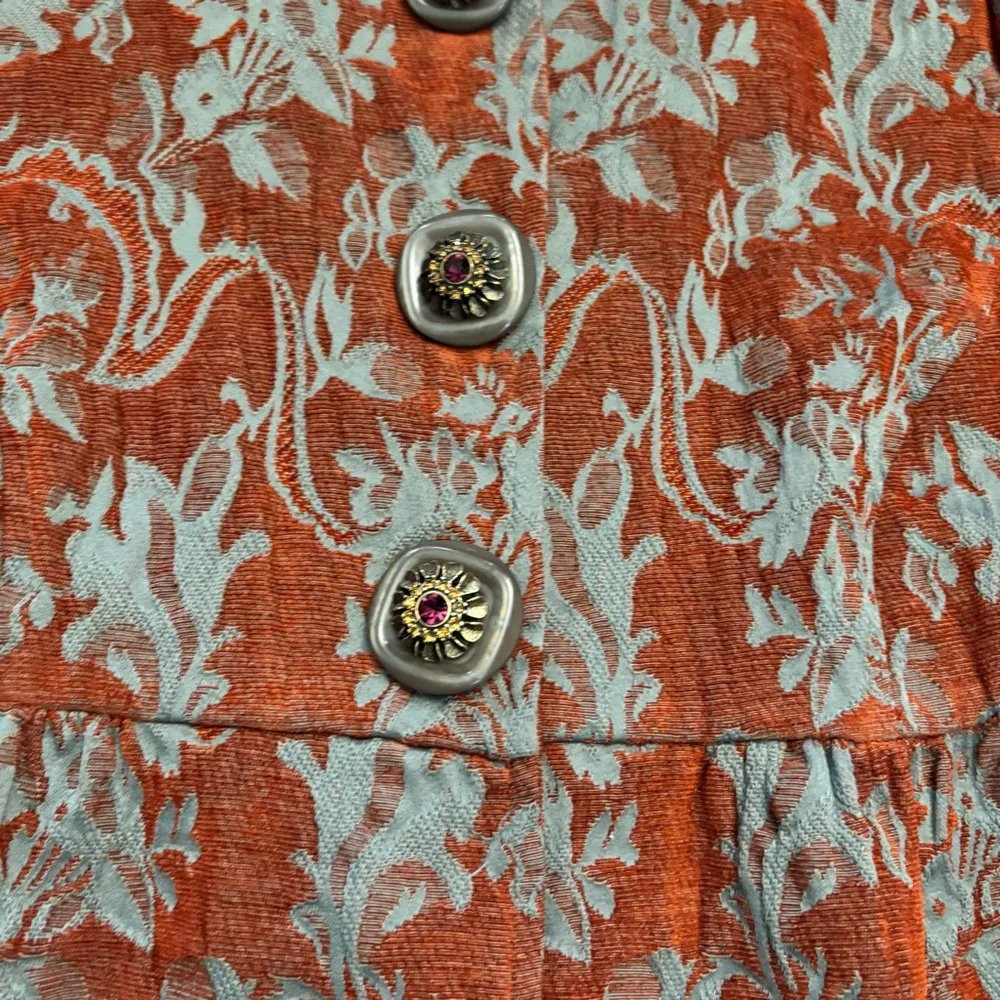 Ivy Jane Brocade Tapestry Floral Button Up Jacket - Image 3