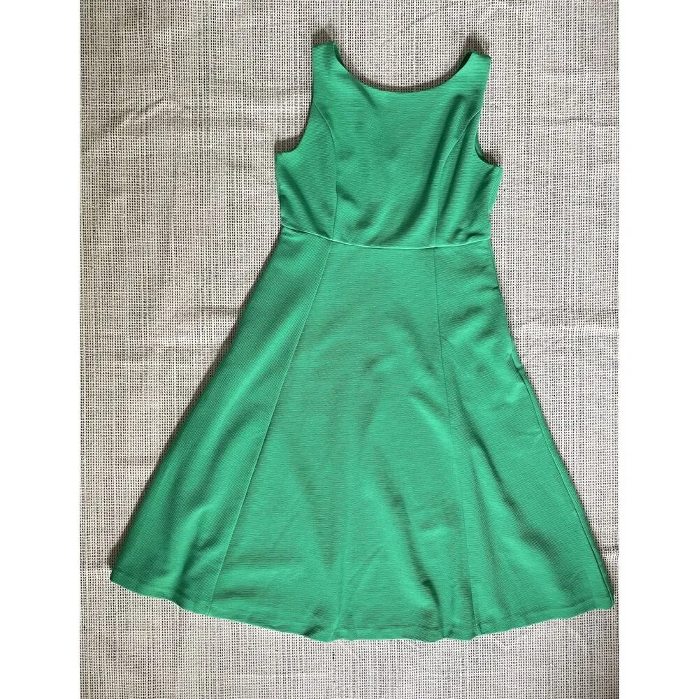 NWT Boden Green Scarlet Ottoman Ponte Dress Size 12 Classic 90s Work Fit & Flare - Image 5