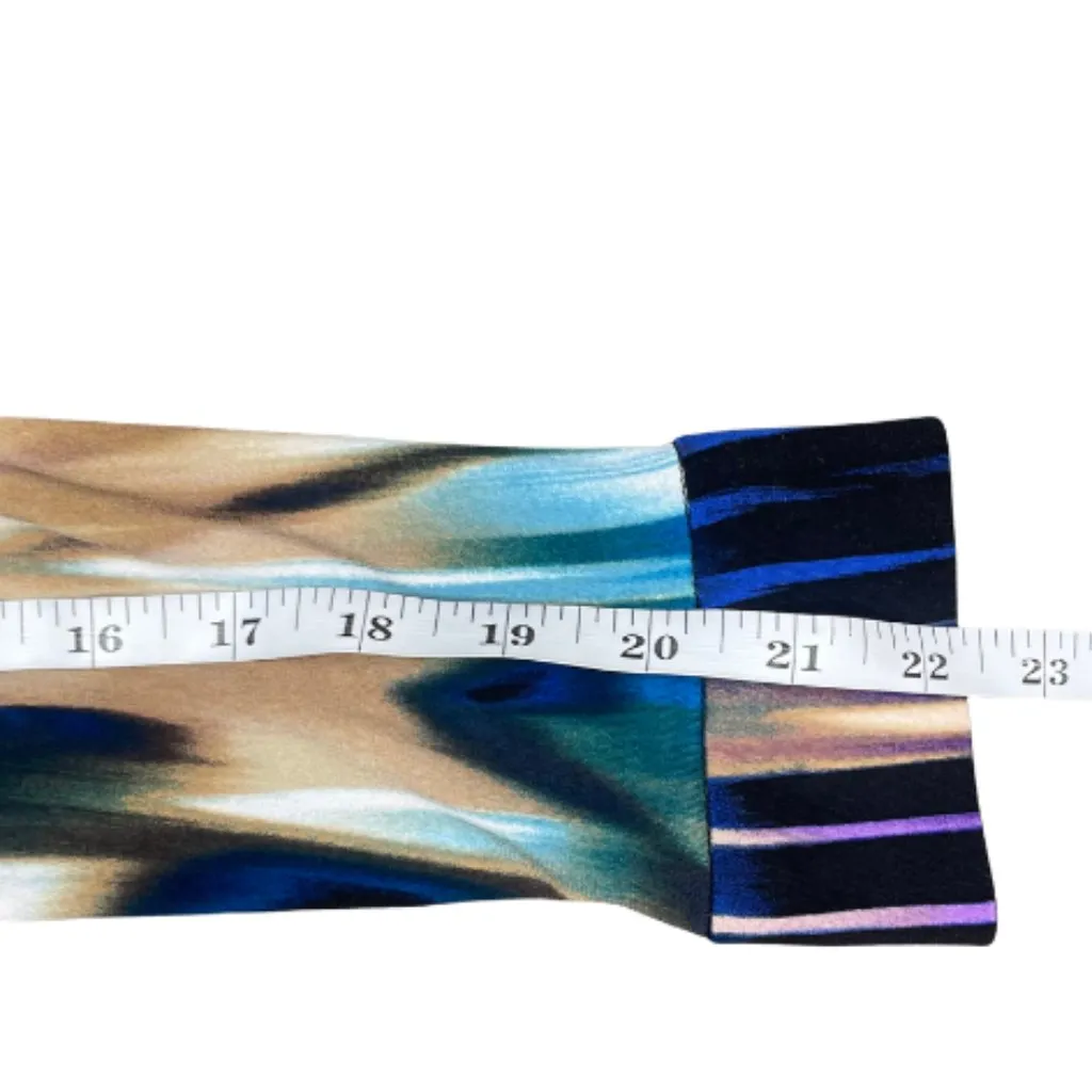 Women's Multi Colored Geometrical Faux-Wrap Dress Size 6/8 - Image 7