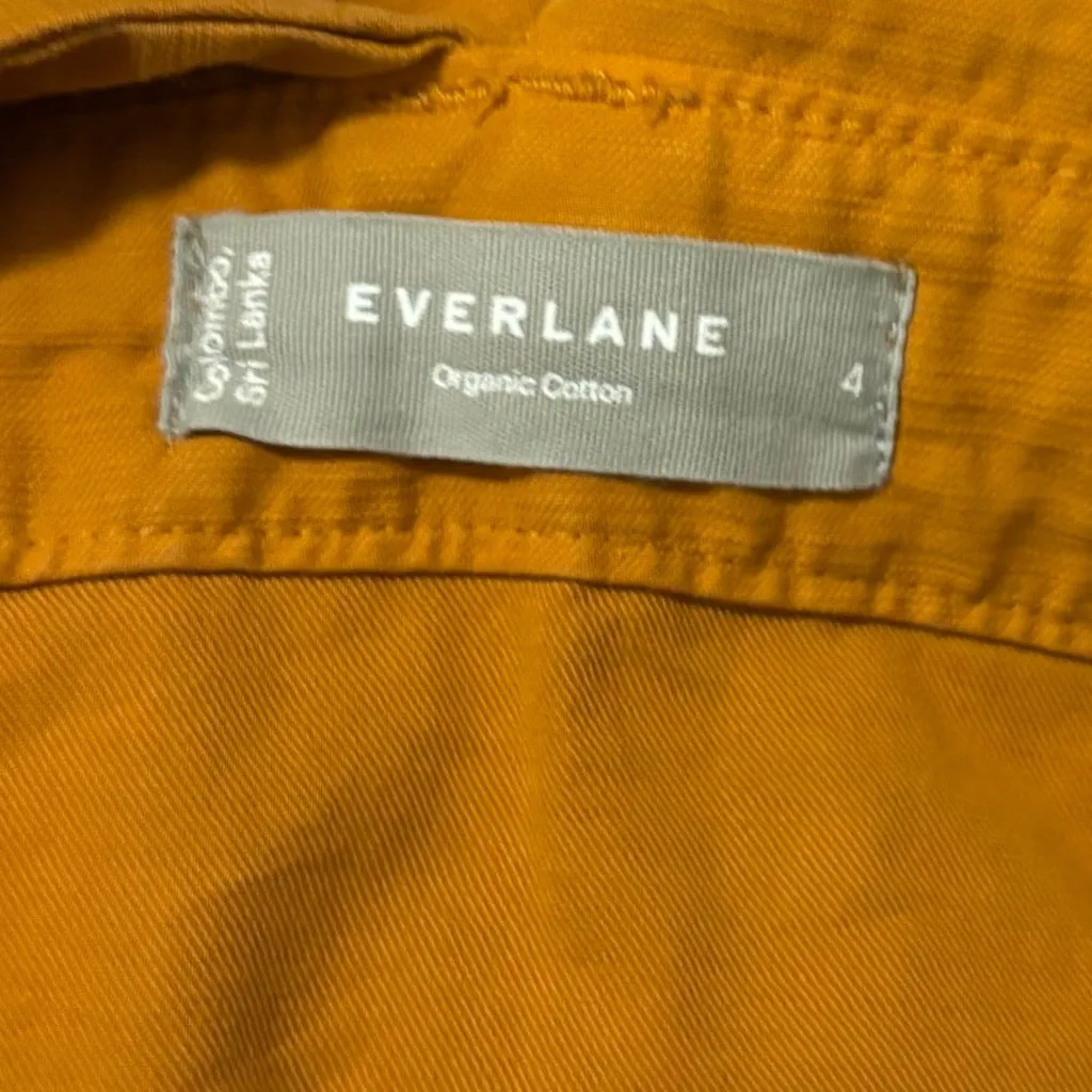 Everlane The Fatigue Apron Jumpsuit Size 4 Wide-Leg Fit Amber Gold - Image 7