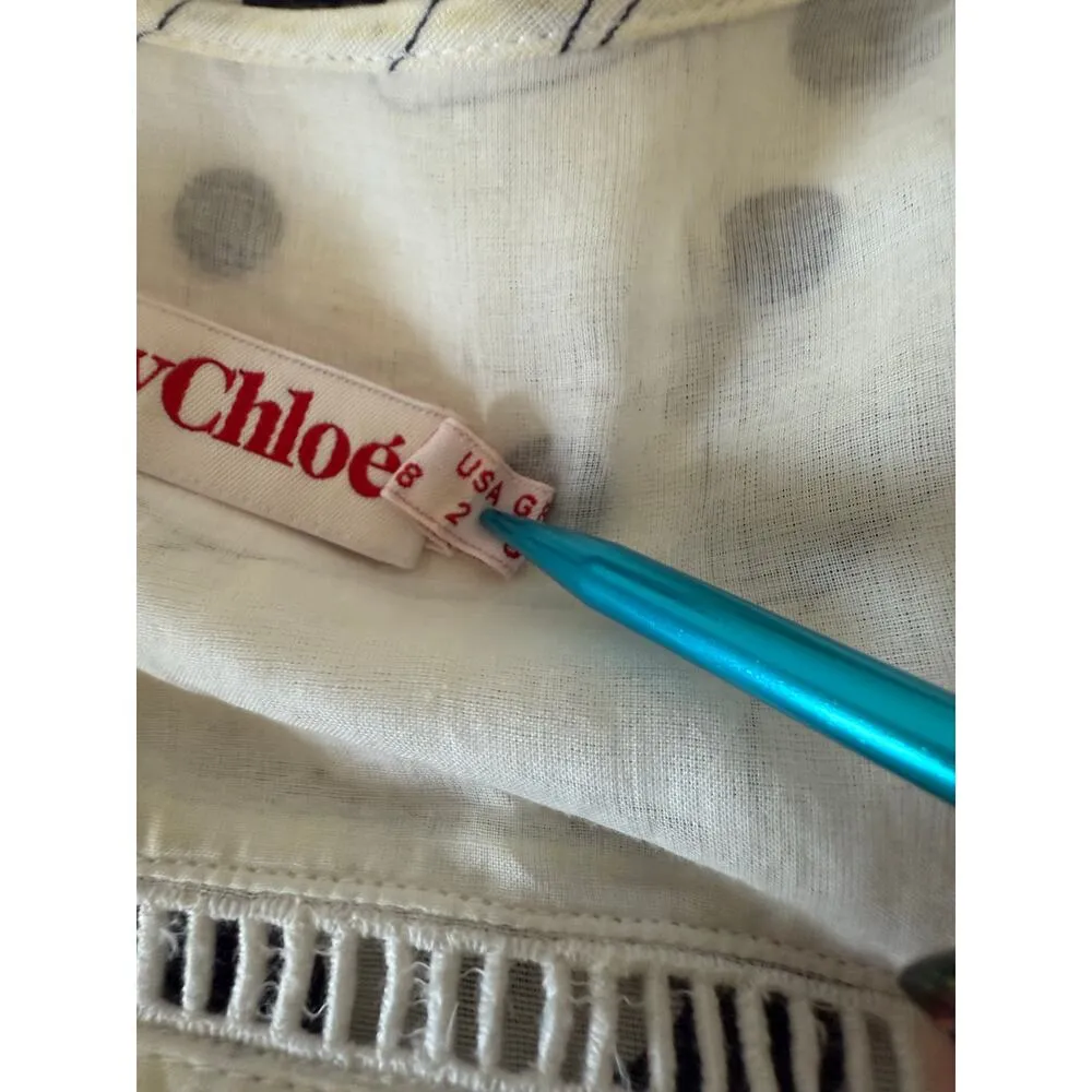 See By Chloe Linen Blend Long Sleeve Tunic Size 2 - Image 7