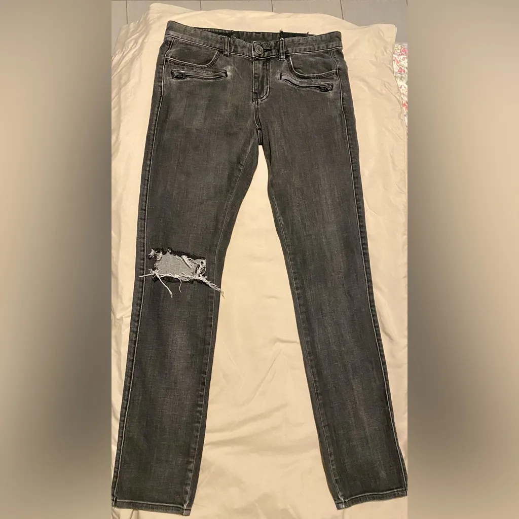 Armani Exchange Charcoal Ankle Jeans - Image 4
