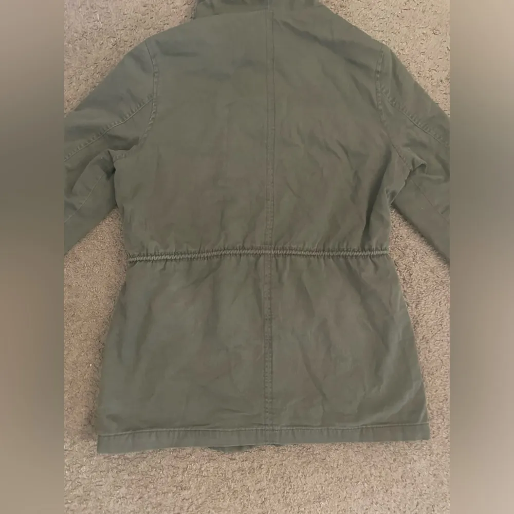 Aeropostale Army Green Zip-Up Hooded Padded Jacket - Image 7
