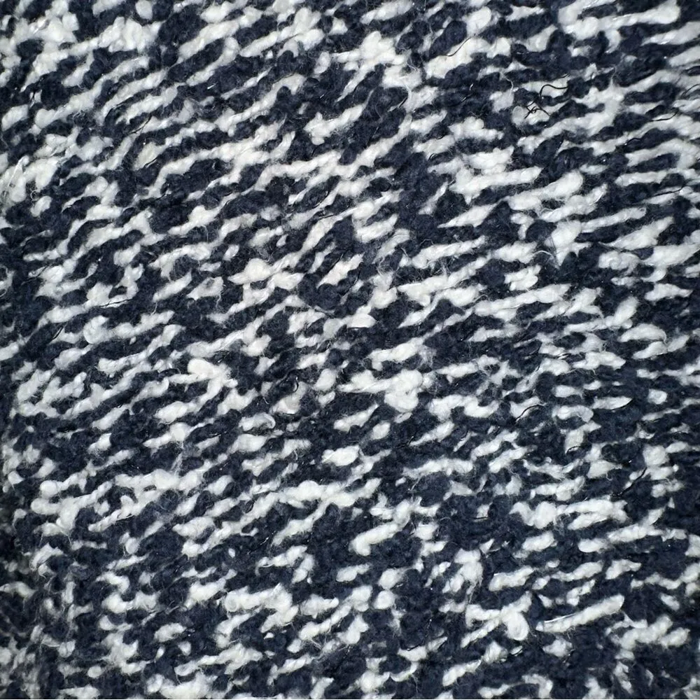 Lane Bryant Sweater Womens 22 Navy White Fringe Ankara Woven Open Front Cardigan - Image 7