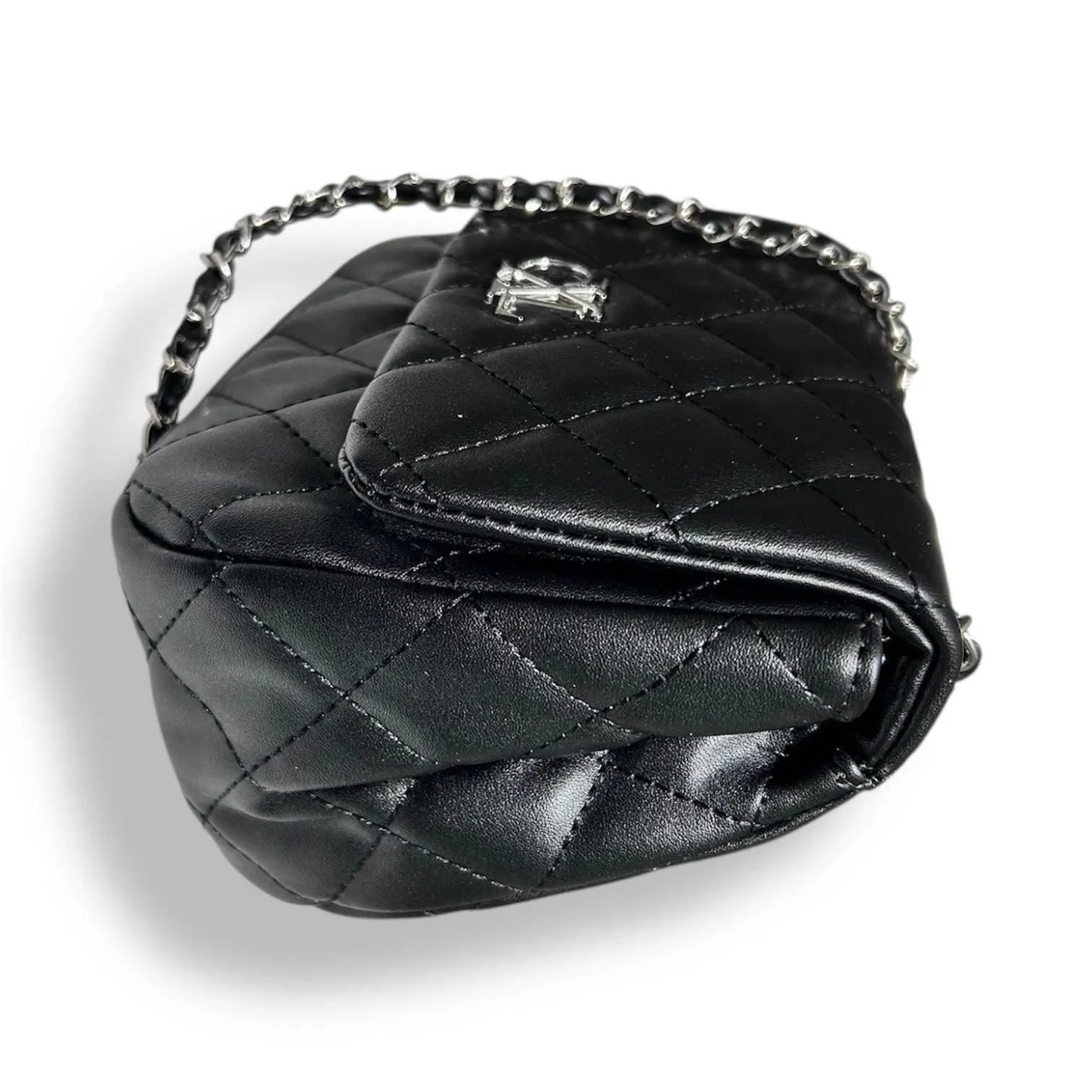 CXL by Christian Lacroix Black Quilted Vegan Leather Shoulder Bag Valo Chain $88 - Image 4