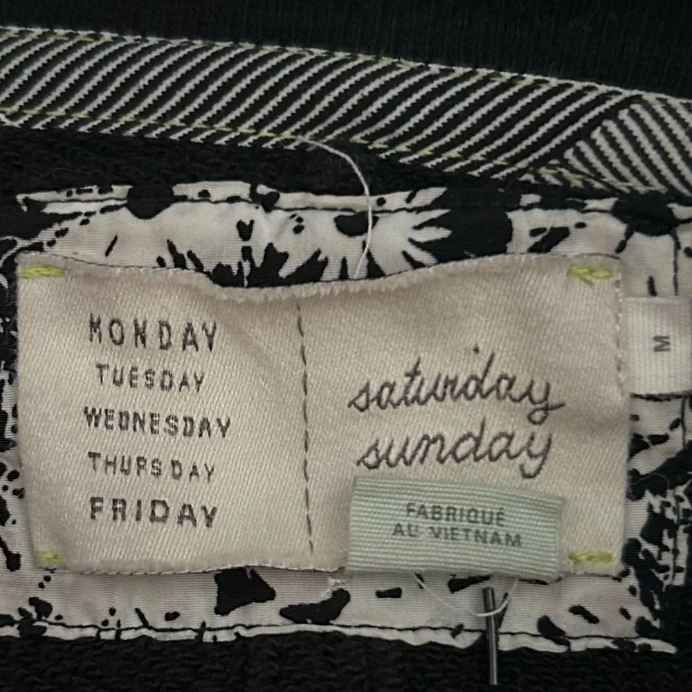 Anthropologie Saturday Sunday Black Convertible Hooded Open Cardigan Size Medium - Image 9