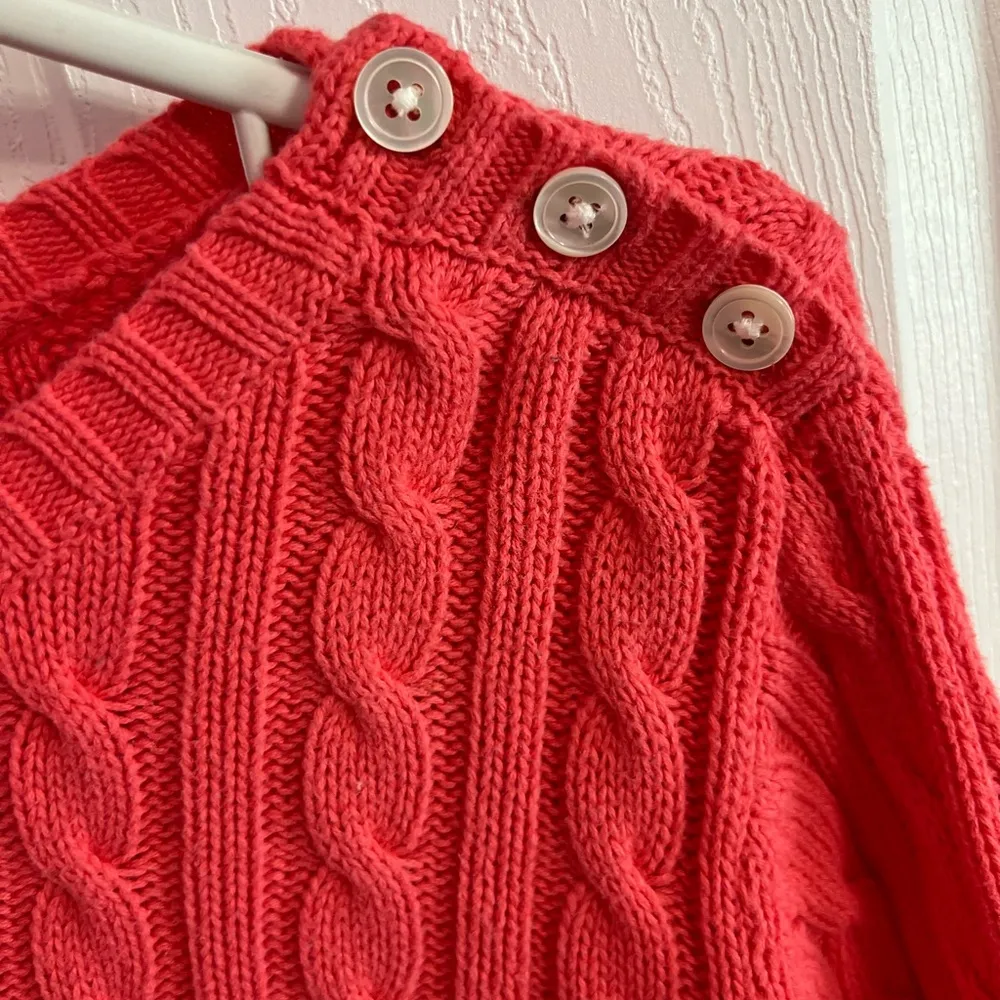 Lands End Sweater Cable Knit Crewneck Pullover Classic 100% Baumwolle (cotton) - Image 2