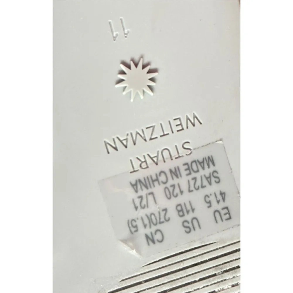 Stuart Weitzman Sandals Womens Size 11B Gray Summer Flats Clear Strap - Image 14