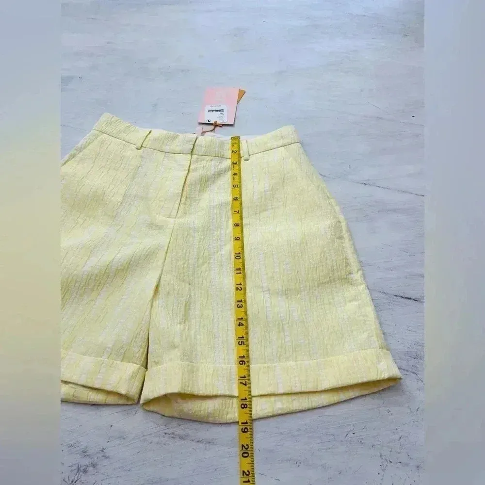 Free People Cras Sadie Shorts Popcorn Yellow Size 38 NWT $438 - Image 7