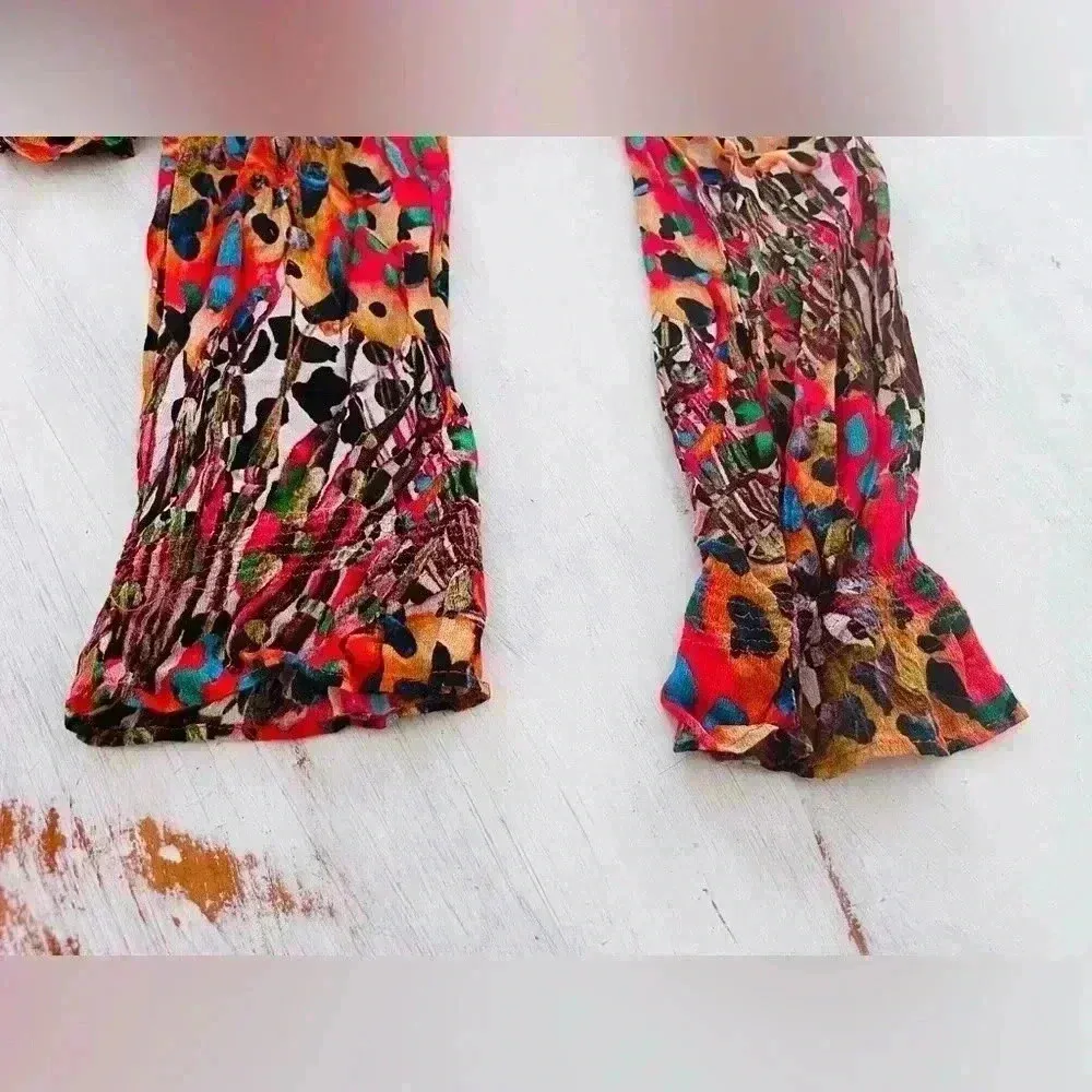 Anthropologie Bl-nk London Annalee Peasant Blouse in Red Size SP NWT $118 - Image 6