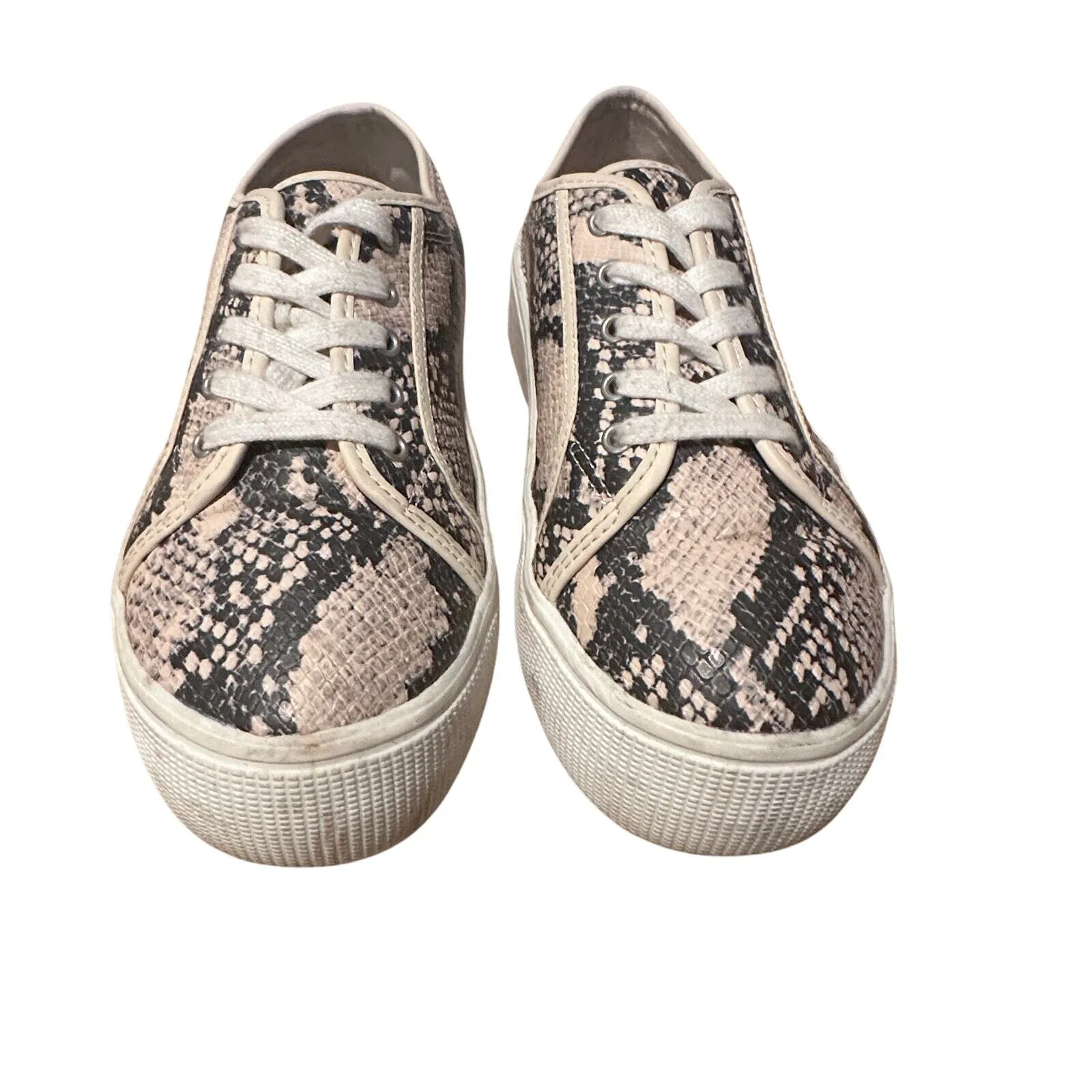 Torrid Snakeskin‎ Print Lace Up Platform Sneaker Sz 7.5 Urban Streetwear Style - Image 2