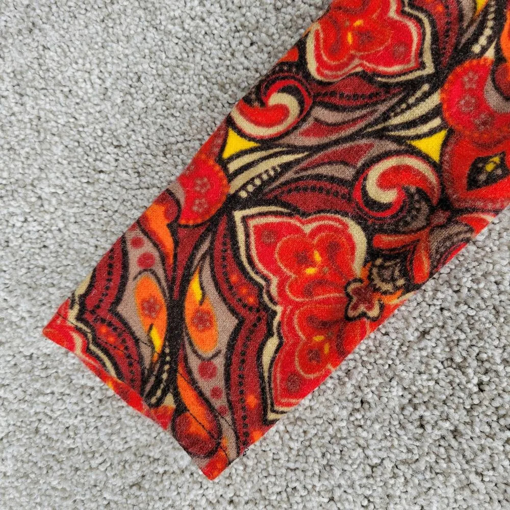 Aryeh Sweater Dress Womens Small Red Inkblot Wool Cashmere Tear Drop Cut Outs - Image 5