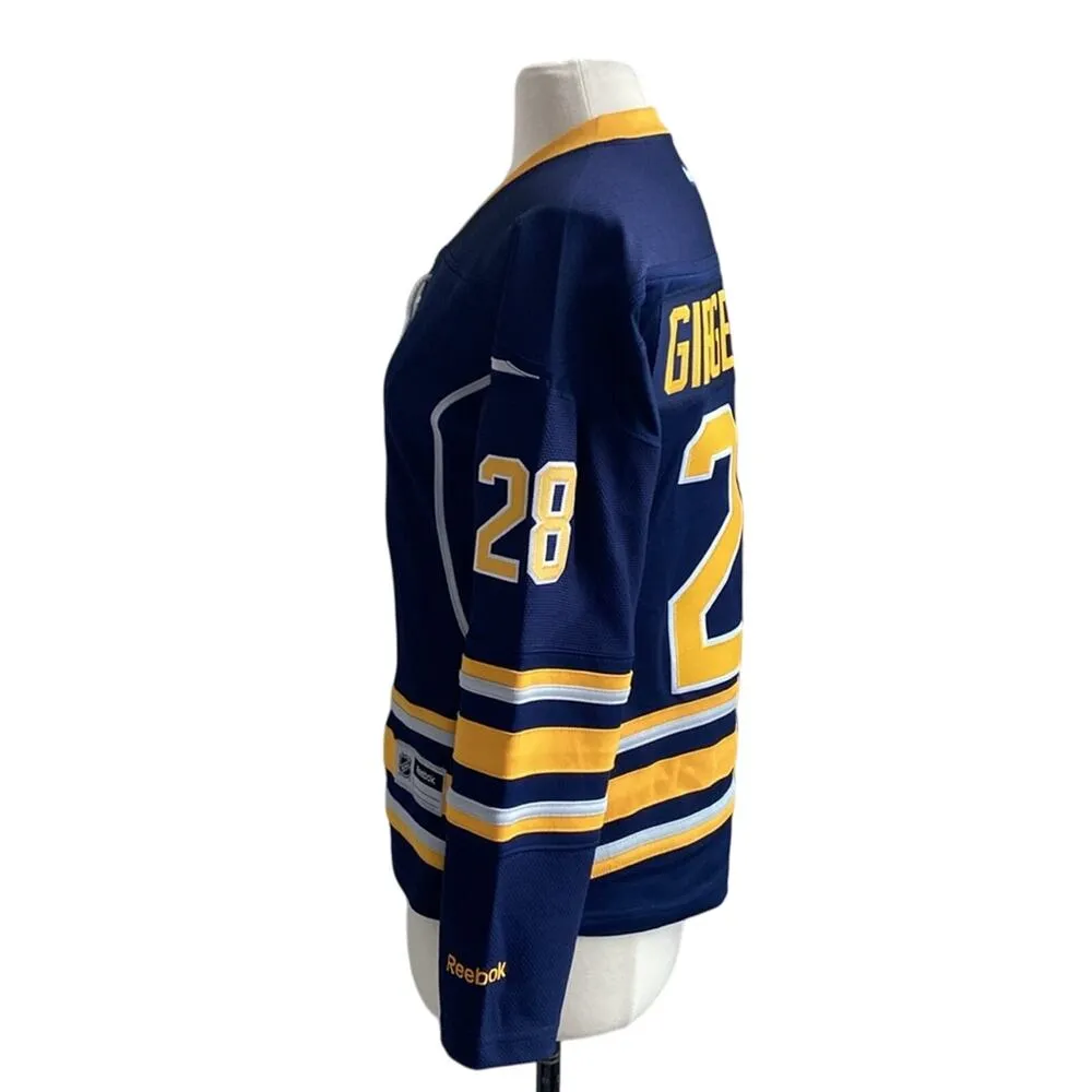 NHL BUFFALO SABERS Hockey Jersey Womens Sz Small Number 28 Zemgus Girgensons Blue - Image 8