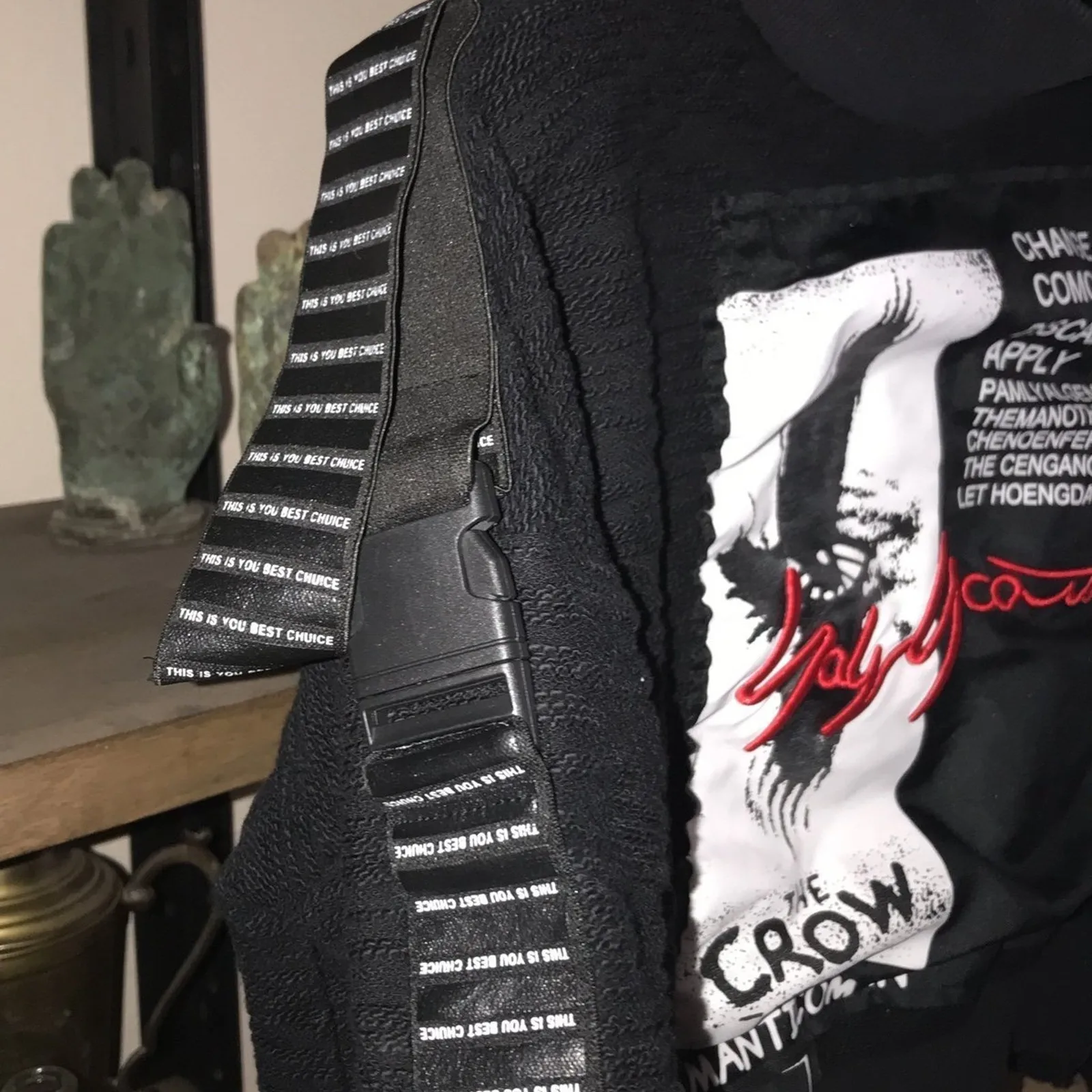 MZJLfashion Grunge Gothic Goth black long sleeve Y2K Rock Emo shirt Size L - Image 7