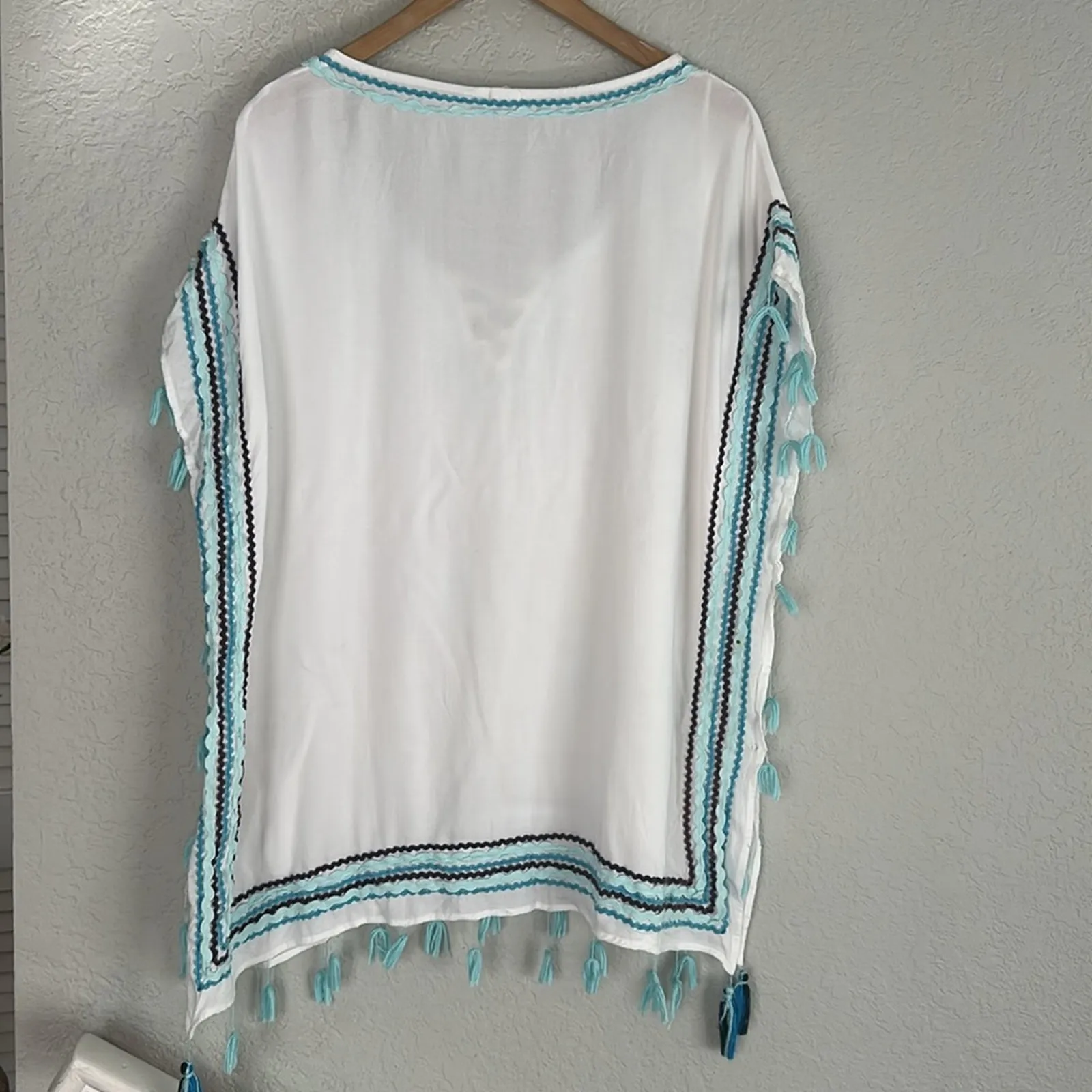 Surf Gypsy White Beach Coverup Dress Beach Resortwear Vacation Boho Coastal Pool - Image 6