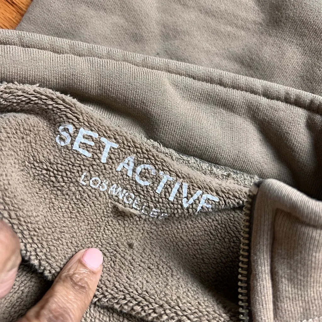 Set Active Tan Half-Zip Pullover Sweatshirt - Image 6