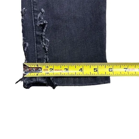 Judy Blue Women's High Rise Skinny Fit Capri Jeans Size 25 Black Distressed - Image 10