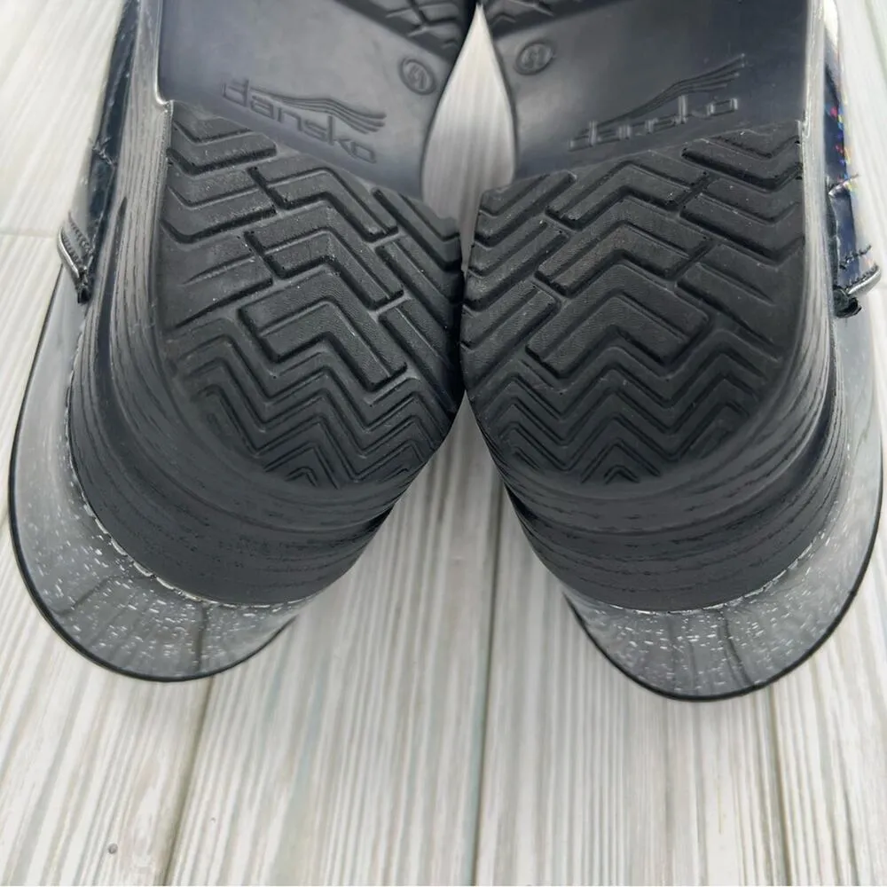 Dansko shoes 41 professional twin tranquility slip on patent leather clogs blue - Image 10