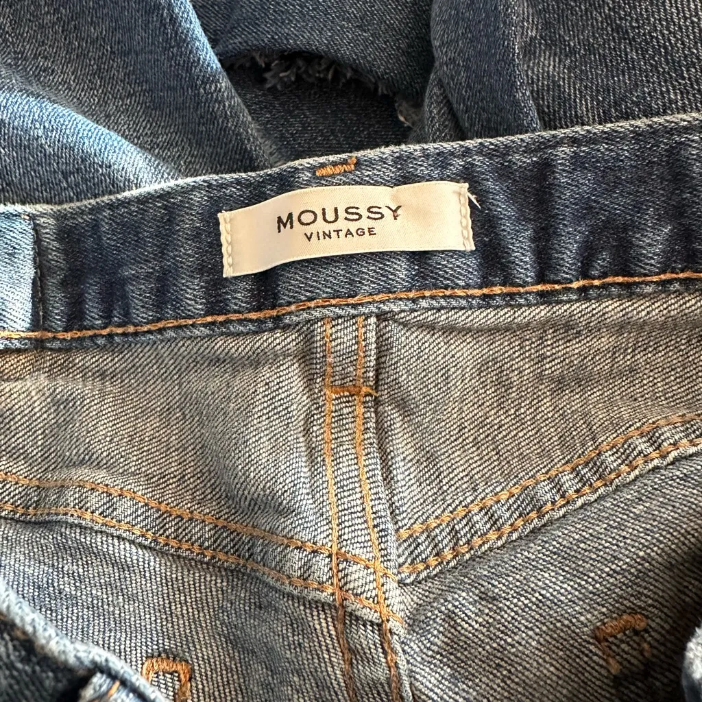MOUSSY VINTAGE Isko Ridge Comfort Ace Skinny Jeans distressed ~28 inch waist Blue - Image 3