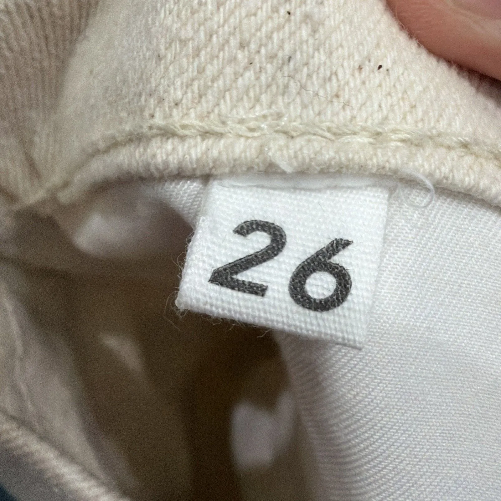 Still Here Tate Jeans Rainbow Cloud Jeans in Cream Bone Size 26 - Image 6