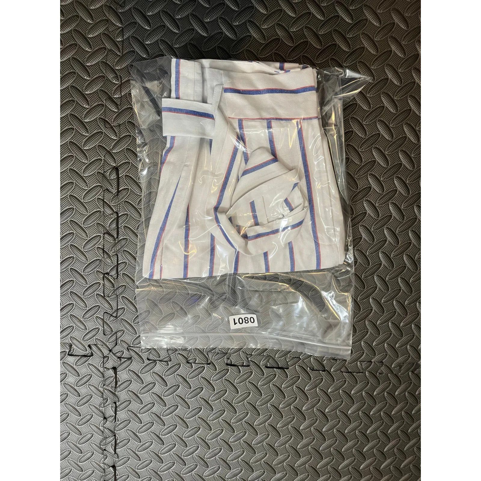 NWT Tyler Boe‎ Conner Shorts Women's Striped High Rise Belted Bermuda Pockets 4 - Image 10