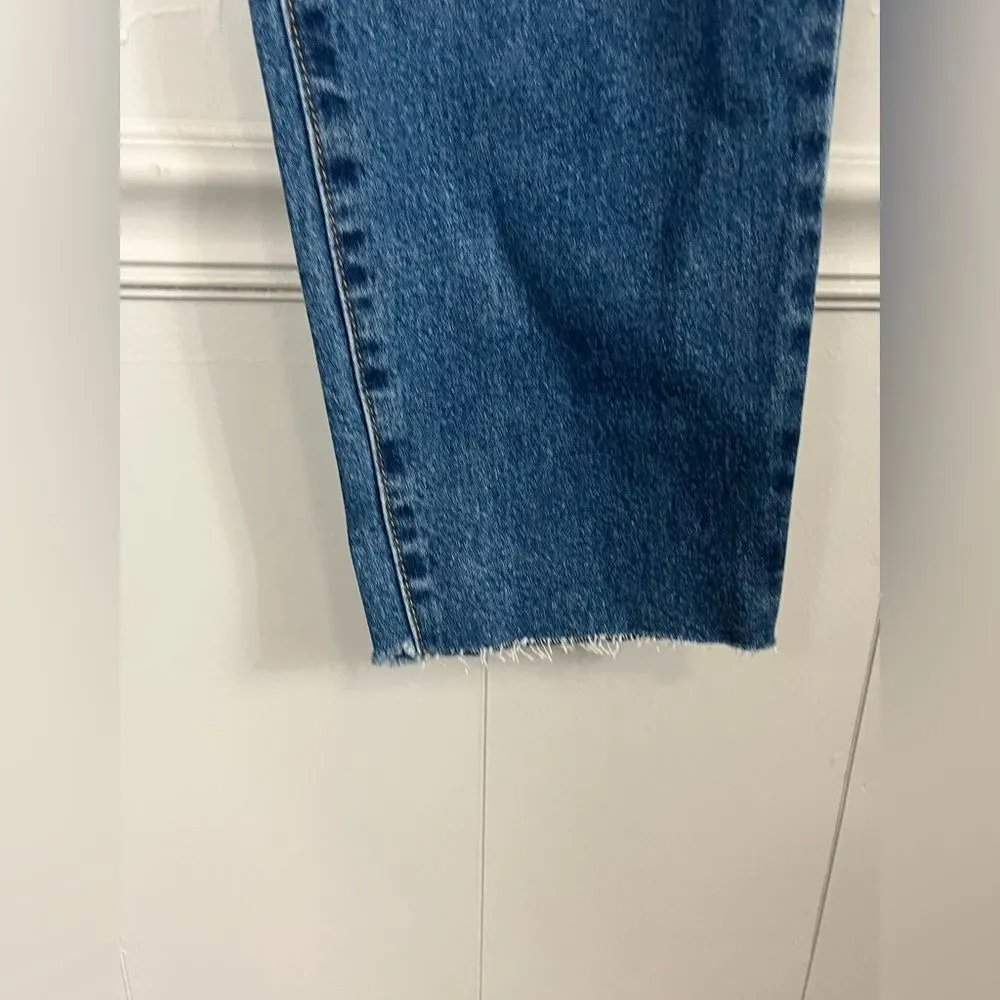 Forever21 Premium Distressed Mom Denim Blue Jeans Button Fly Size 29 - Image 4