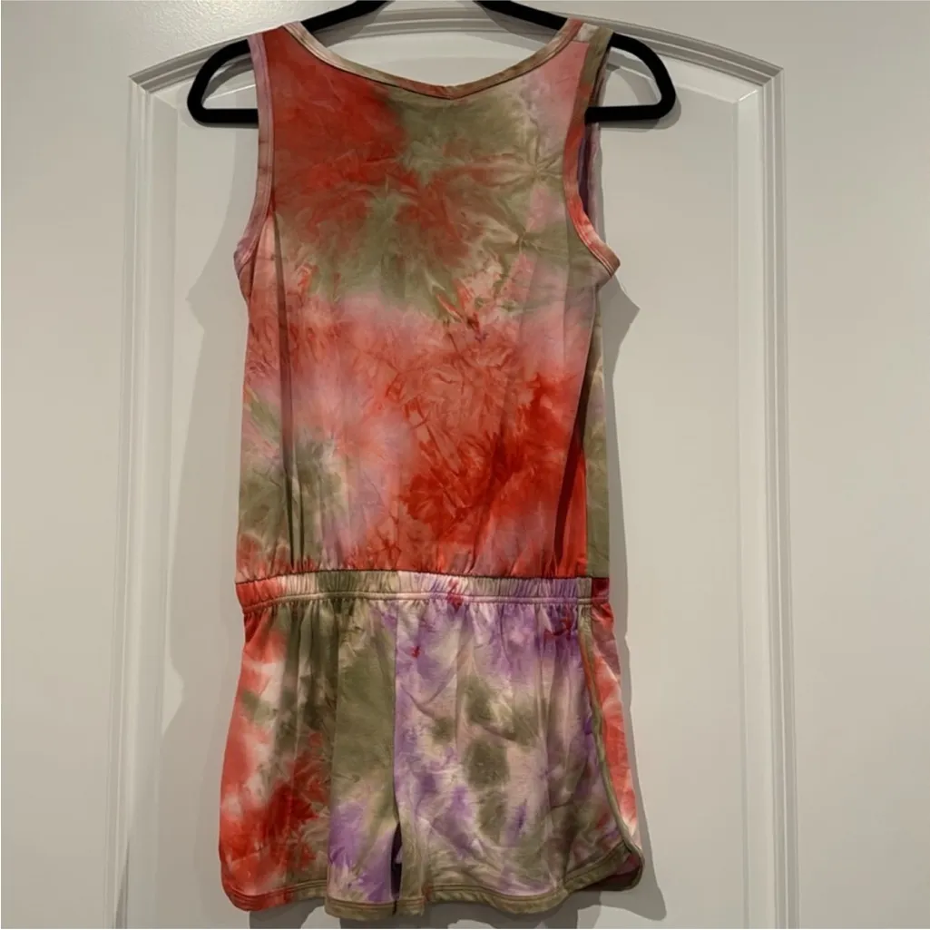 Emme Jordan Red and Purple Tie-Dye Romper Activewear NWT Sz M - Image 4