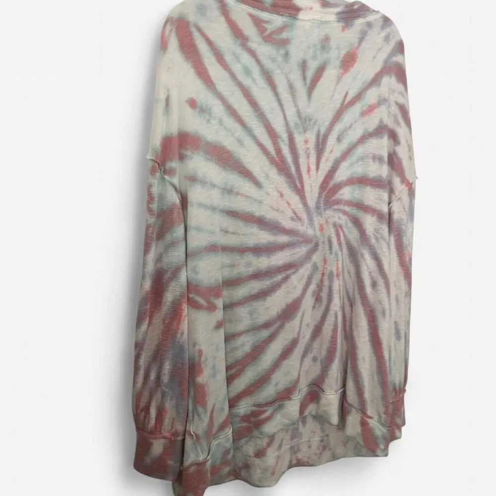 Free People We The Free “Best Catch” Tie Dye Pullover – Cozy Indie Loungecore M - Image 7