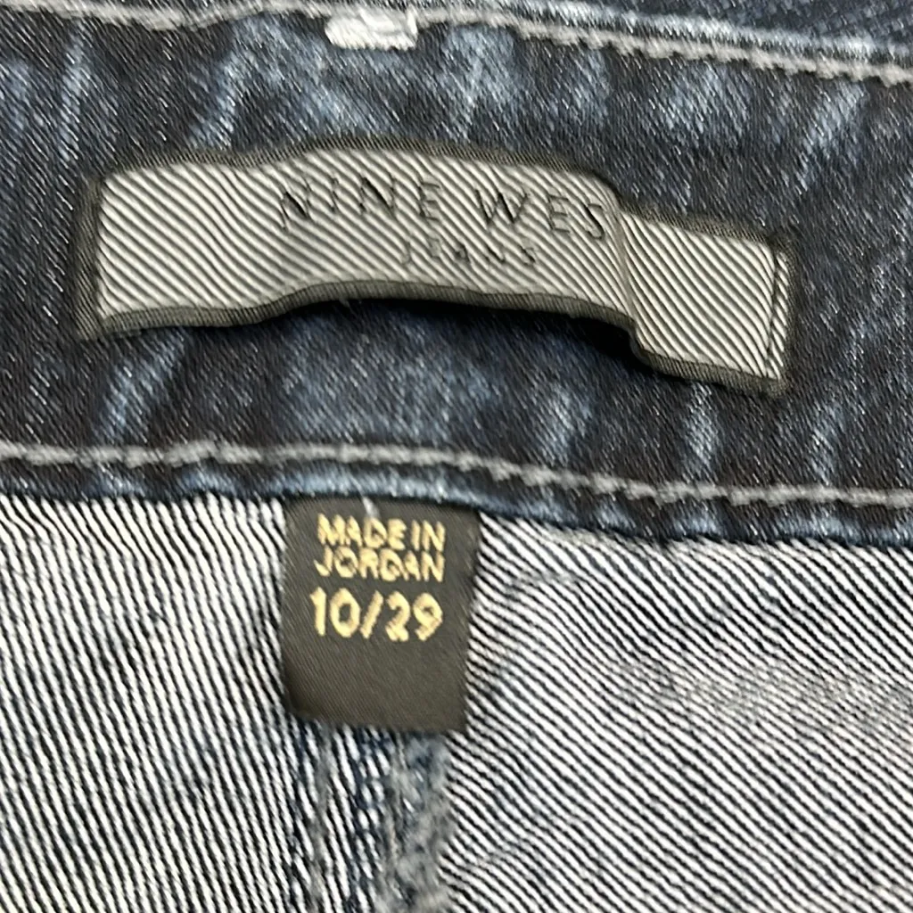 Nine West Marianna Tummy High Waist Stretch Denim Bootcut Blue Jeans Womens 10 - Image 8