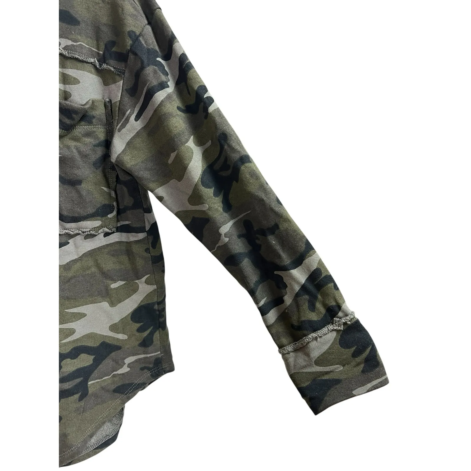 Anthropologie t.La Eamon Shirt Jacket/Shacket Camo Print XS Green - Image 9