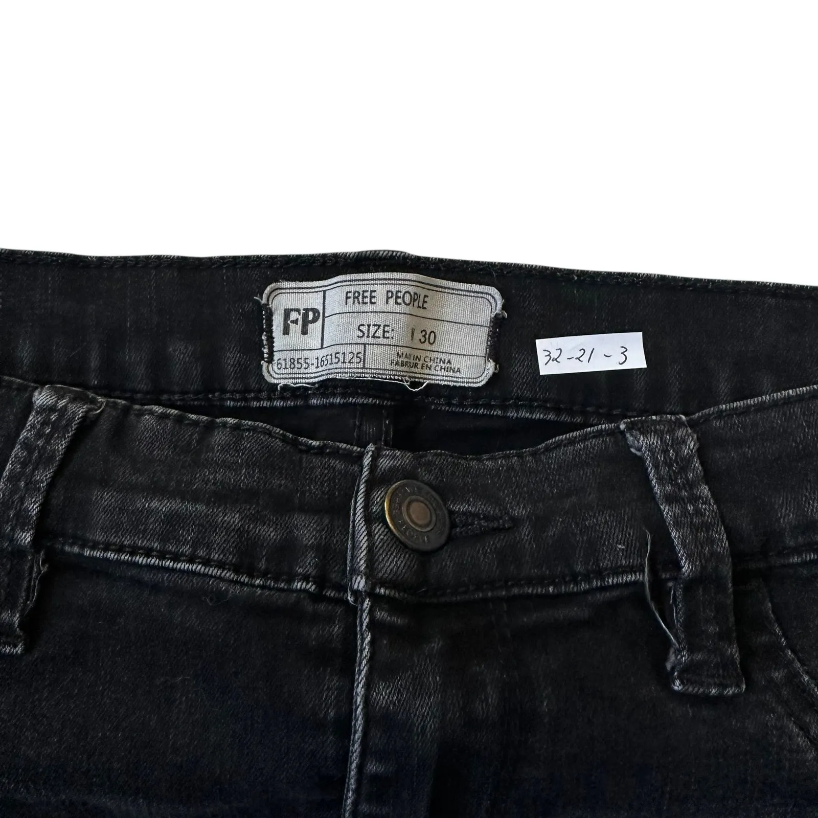 Free People Black Ripped High Rise Skinny Jeans Women's Size 30 | 32-21-3 - Image 4