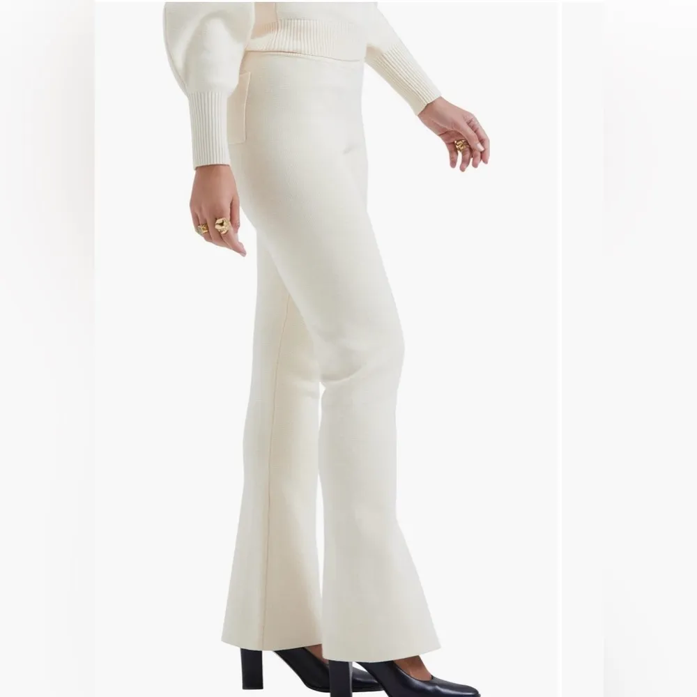 House of CB Nereida Rib Cream Knit Pant - Image 4