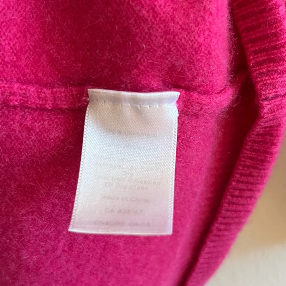Talbots Cashmere Sweater Hot Pink Barbiecore Boat Neck 3/4 Sleeve Knit Sz 1X GUC - Image 7