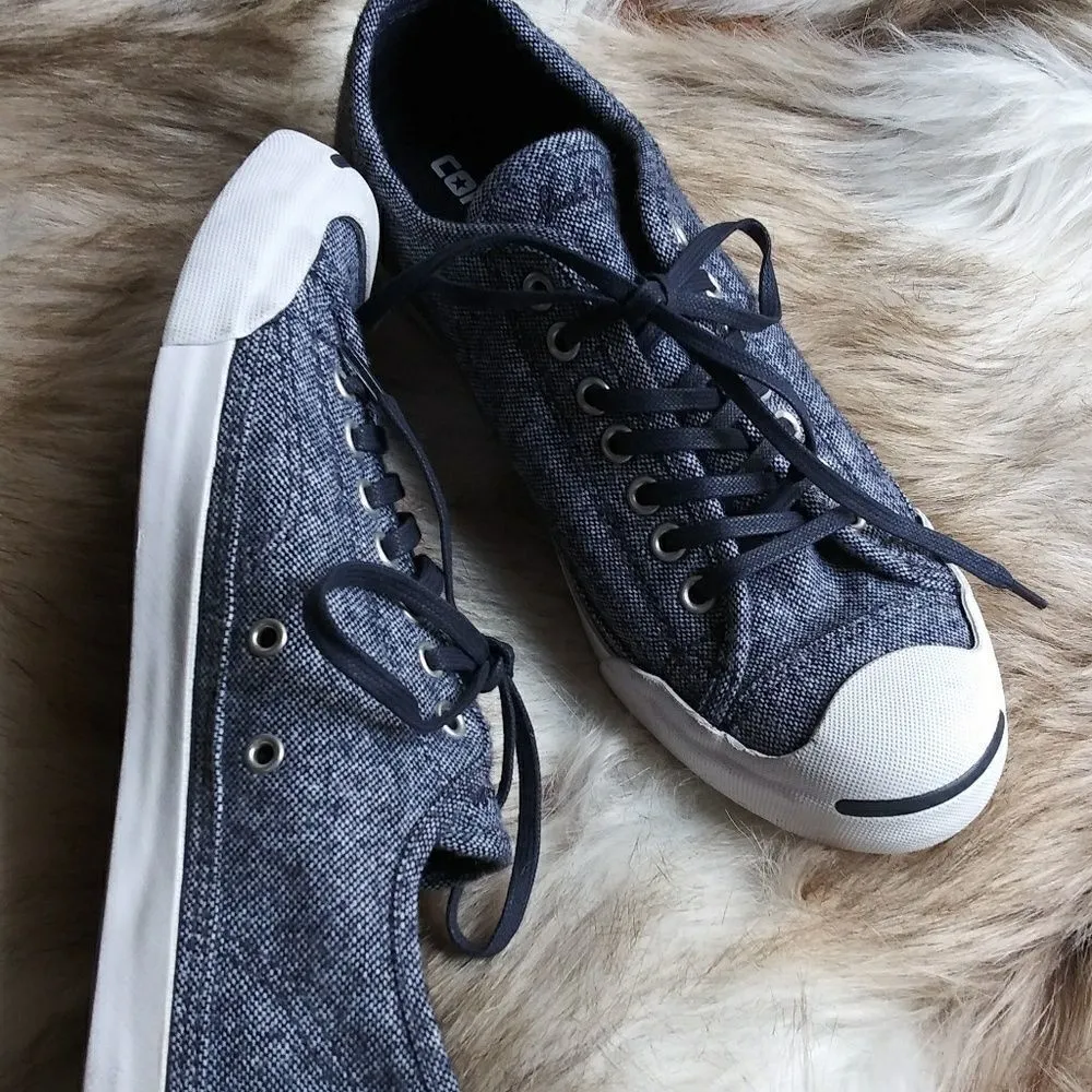 CONVERSE inked white and navy unisex sneakers women 9.5/men 7.5 - Image 4