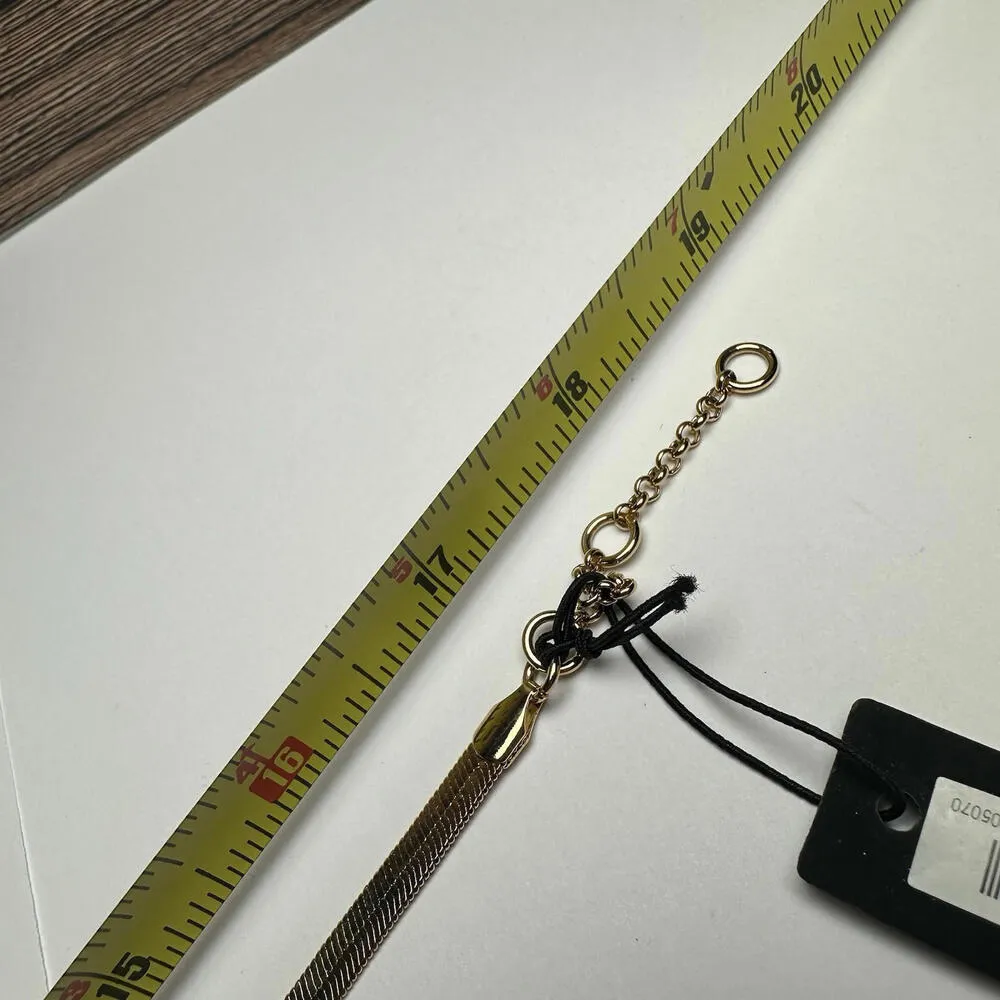 Ann Taylor Gold Tone Chain Necklace NWT $49 Adjustable Length - Image 7