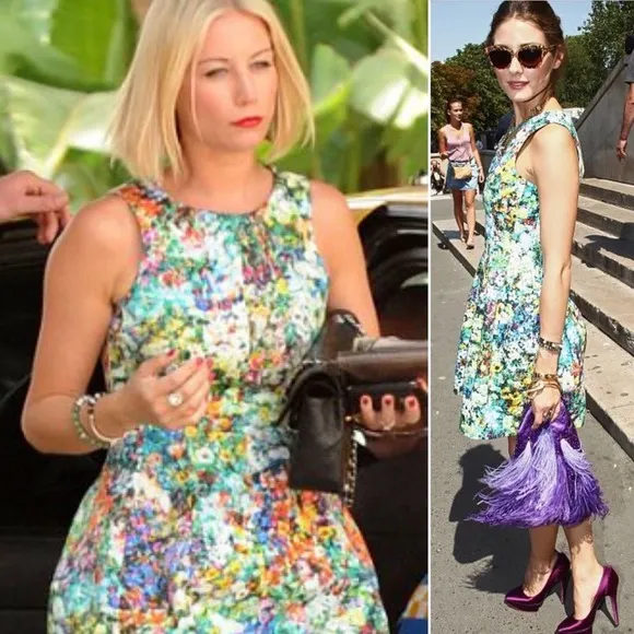 Zara floral botanical tulip Bloggers Celeb Fave Dress Olivia Palermo Small - Image 2