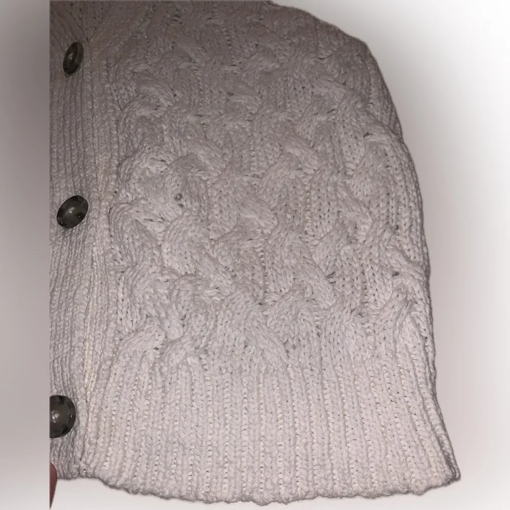 Pilcro Anthropologie Cable Knit Sleeveless Sweater Vest Tank Top Cream White XL - Image 10