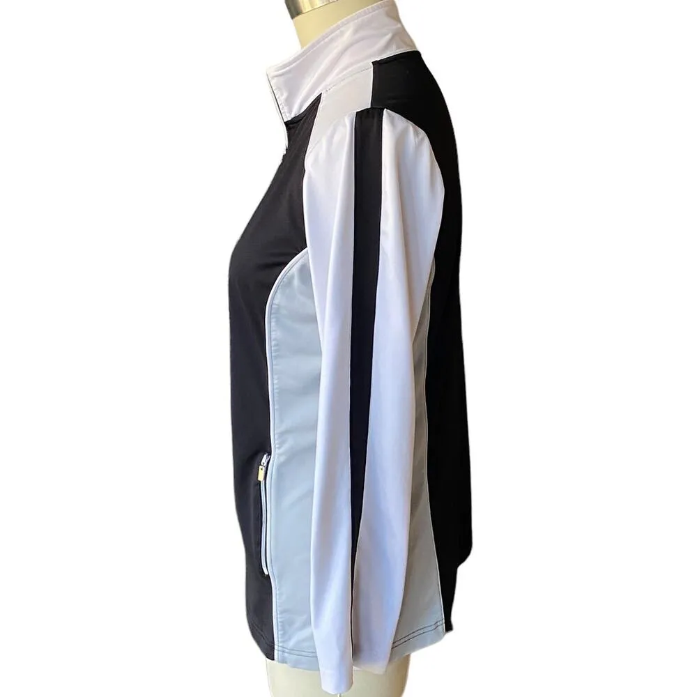 STYLE & CO. Sport Active Black White Gray Activewear Jacket ~ Women's MEDIUM - Image 5