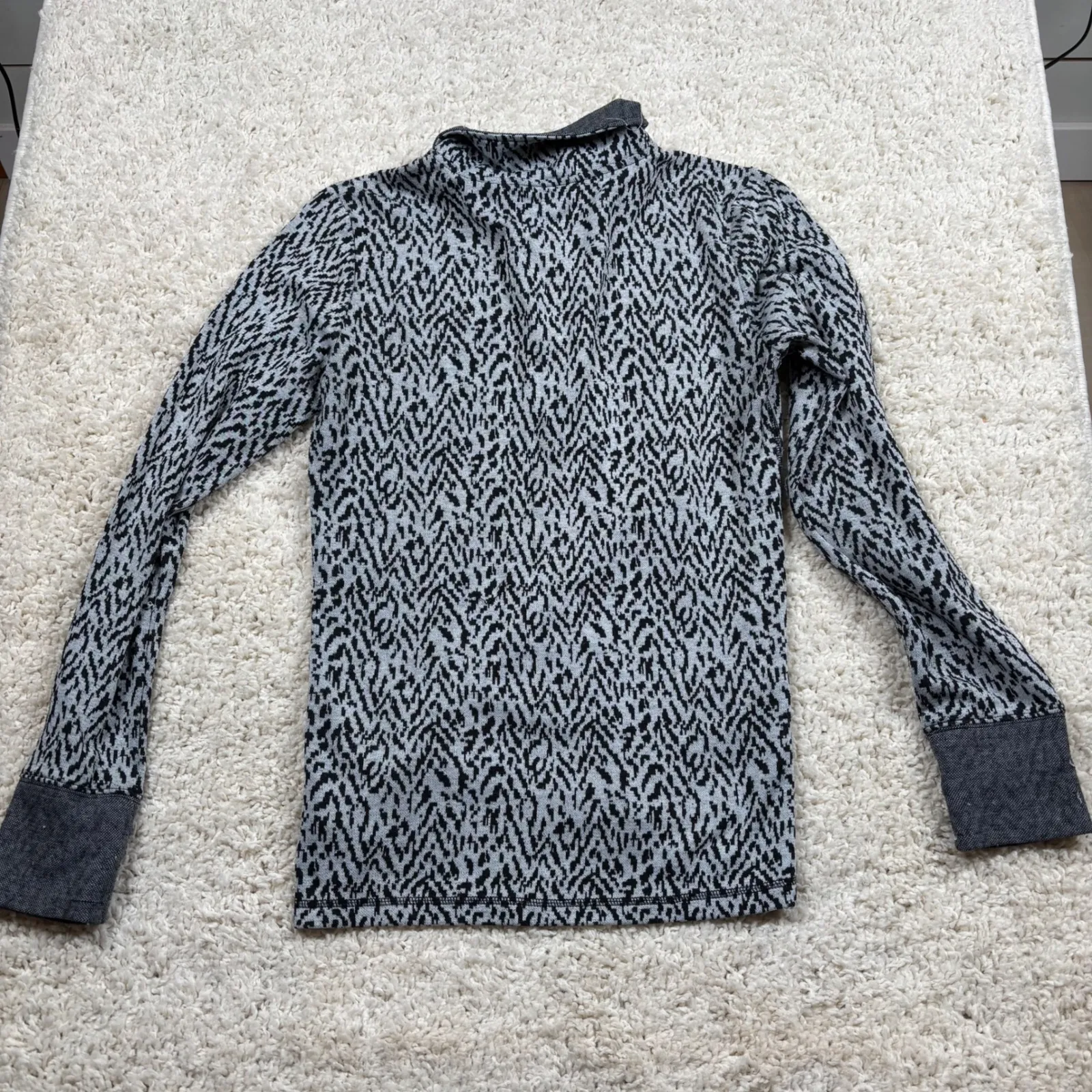 Kavu Geometric Print Long Sleeve Quarter Zip Polo Shirt Women's Size S - Image 10