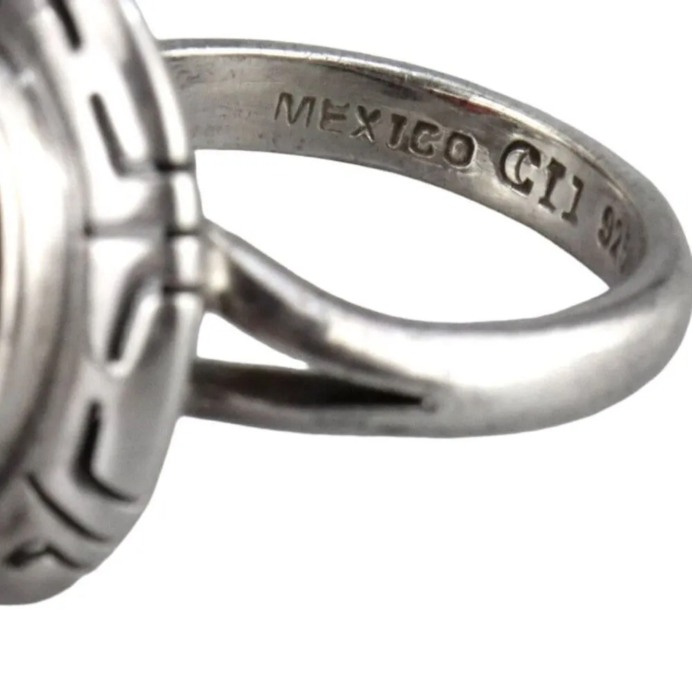 Vintage Native American sterling silver Carnelian ring size 7 . Red - Image 3