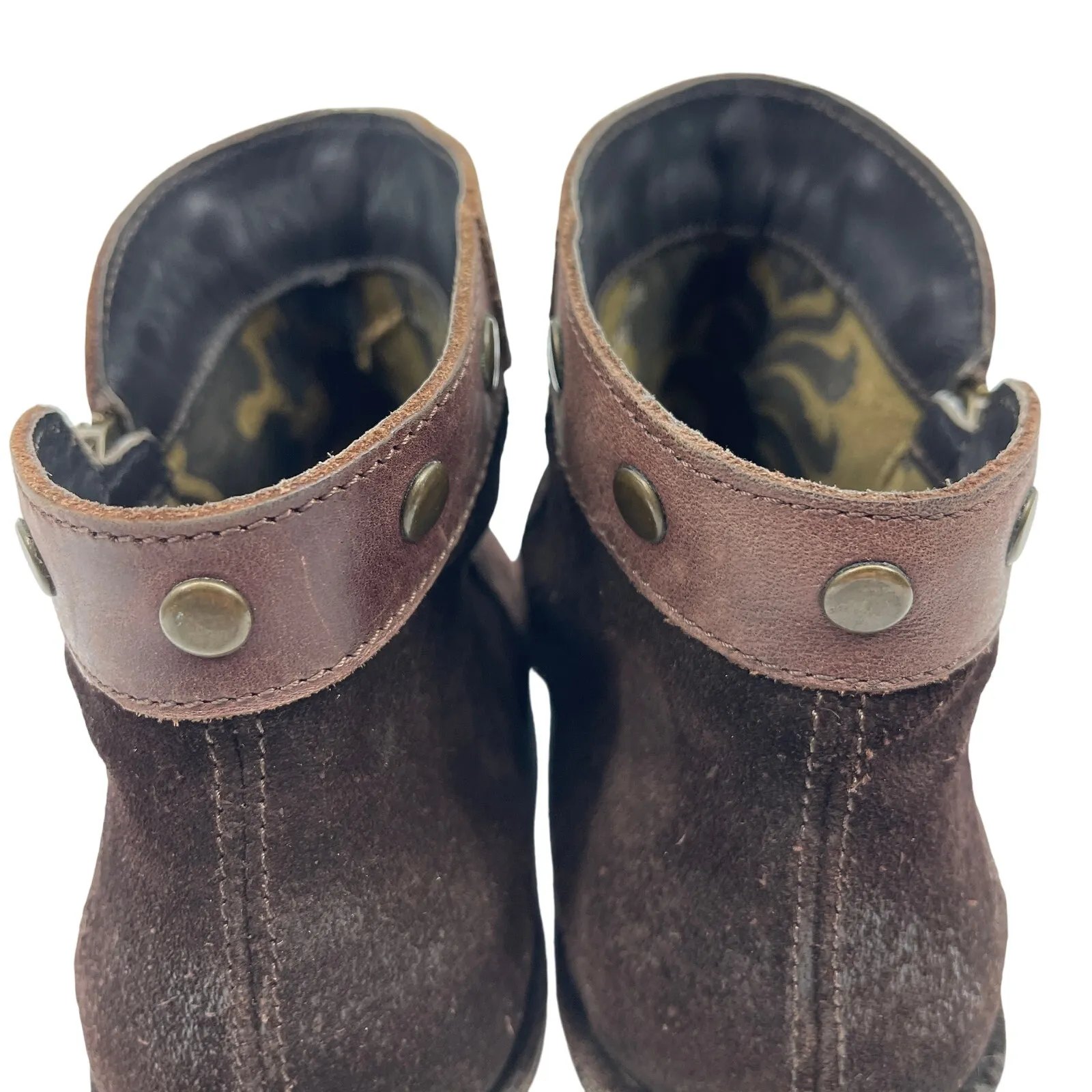 Fly London Duke Ankle Boot Suede Brown Women's Size 39 US 8-8.5 Art to Wear - Image 6