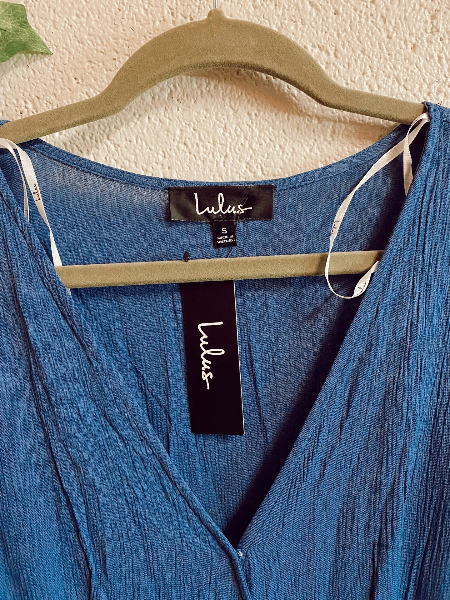 Lulus nwt  heart of marigold denim blue wrap maxi dress - Image 7