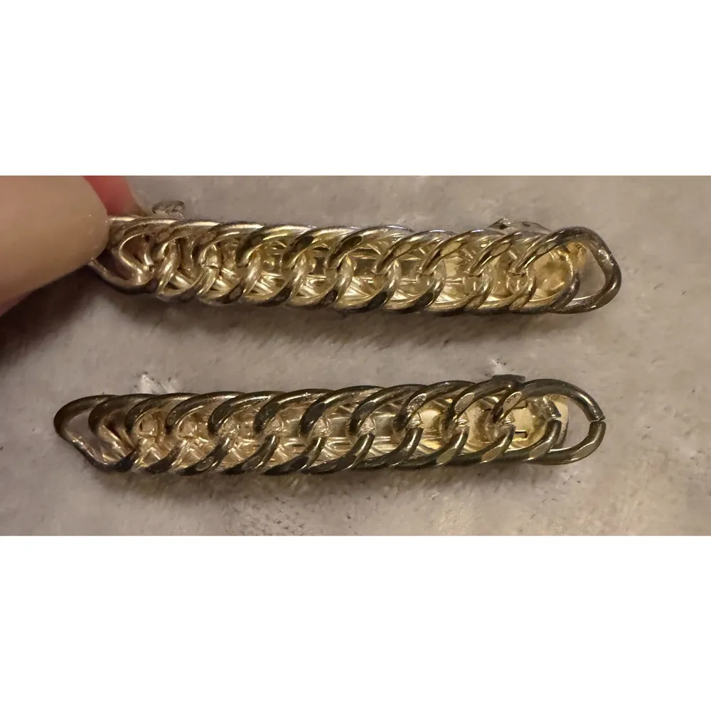 Vintage Lot Hair Accessories Clips Barrettes Tortoise Guitar leather France - Image 9