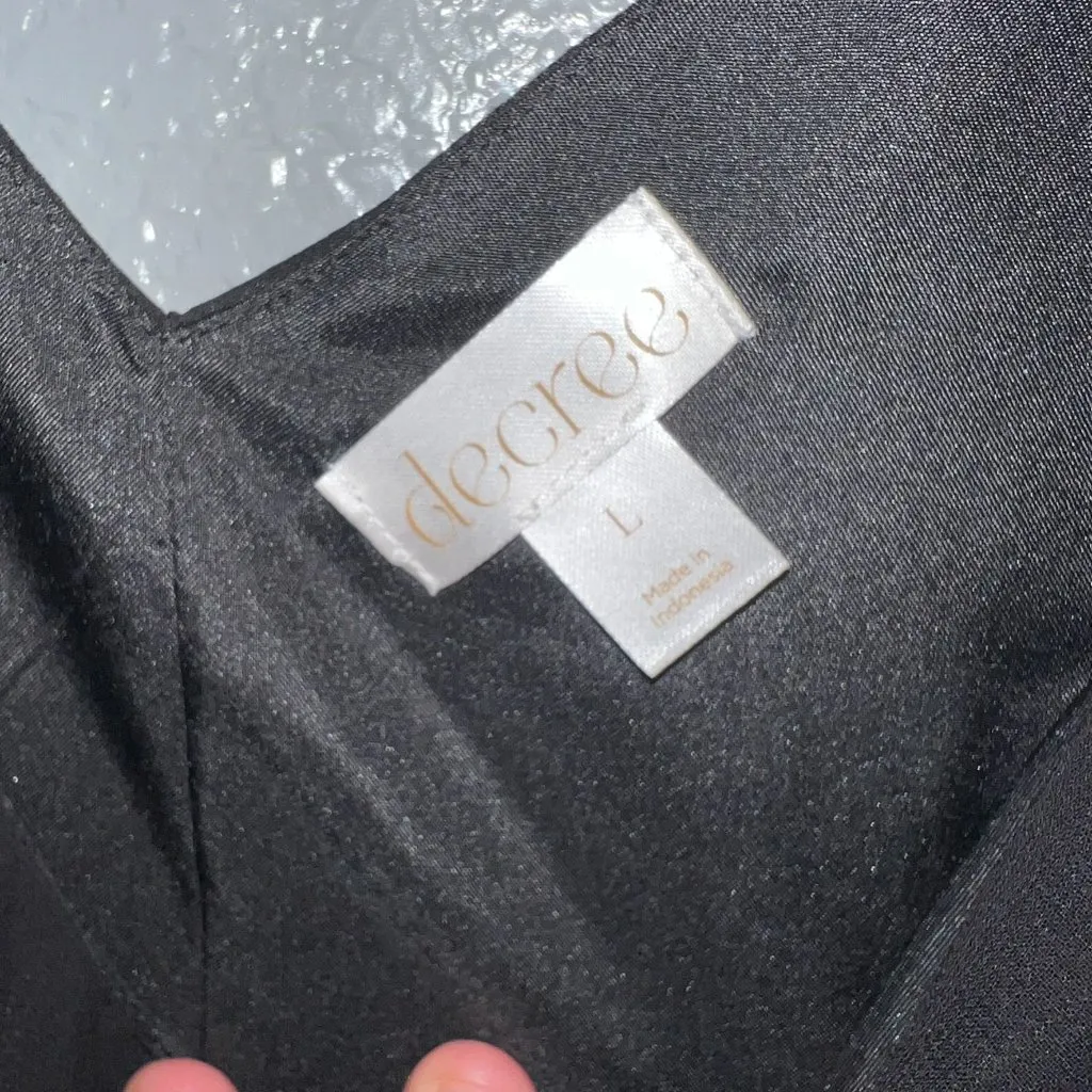 Decree Classic Black Mini Dress - Perfect for Any Occasion - Size Large - Image 5