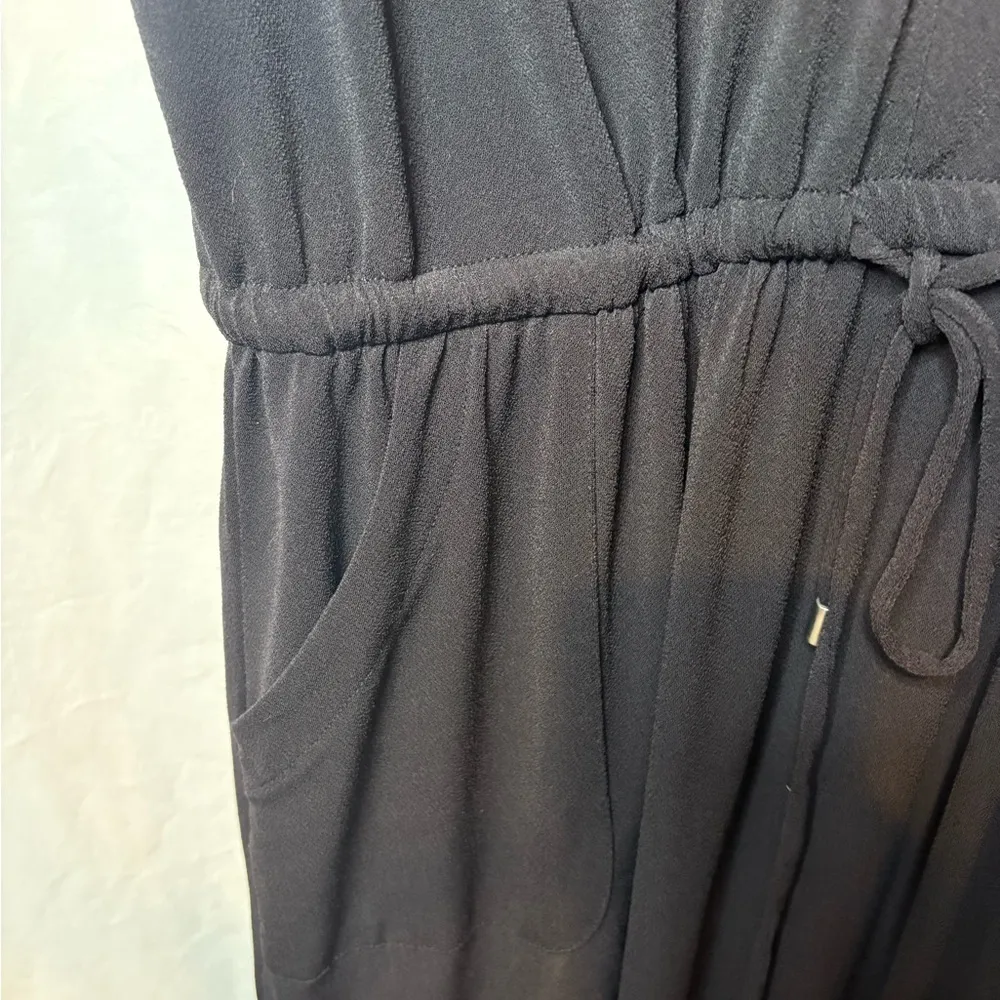 Apt. 9 Black Sleeveless Midi Drawstring Dress With Pockets Size Large - Image 4